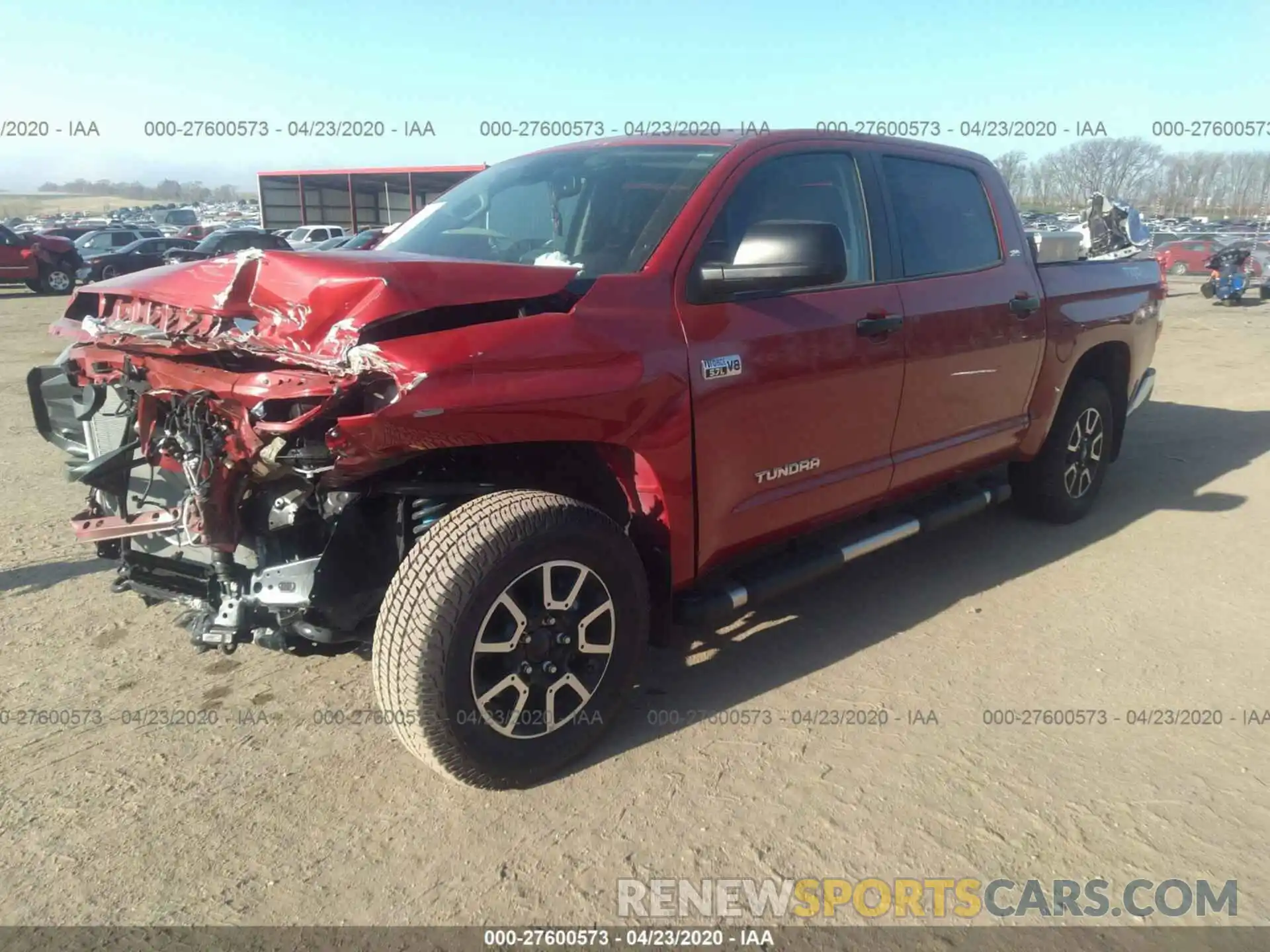 2 Photograph of a damaged car 5TFDY5F10LX922741 TOYOTA TUNDRA 2020