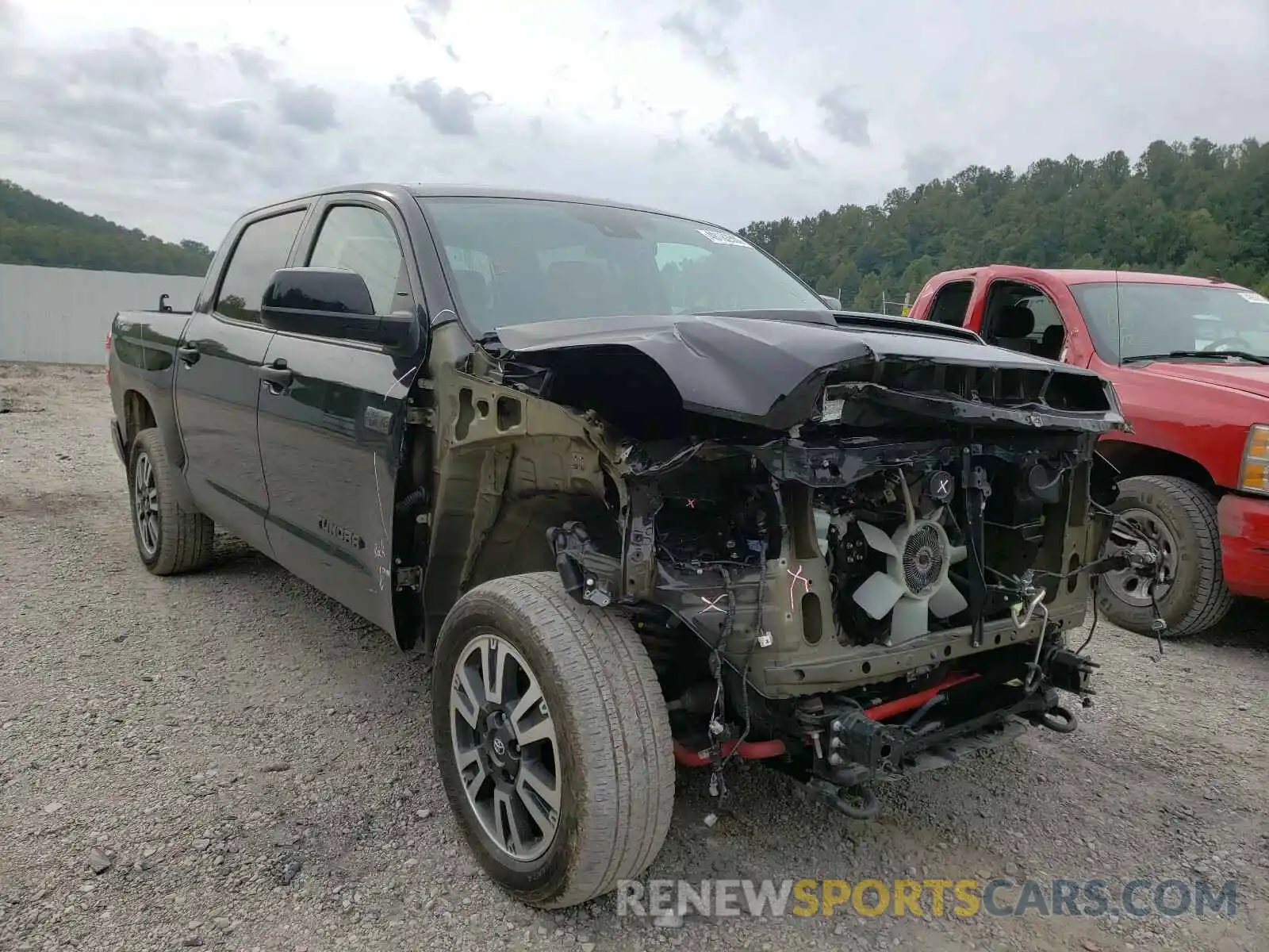 1 Photograph of a damaged car 5TFDY5F12LX875664 TOYOTA TUNDRA 2020