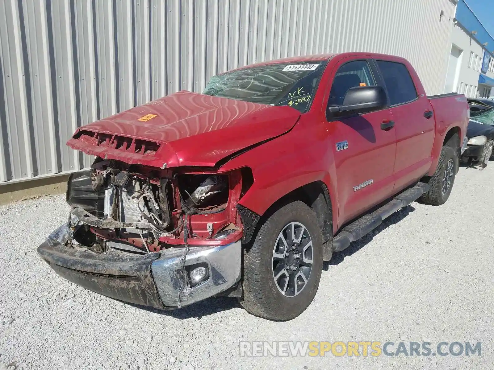 2 Photograph of a damaged car 5TFDY5F14LX882597 TOYOTA TUNDRA 2020