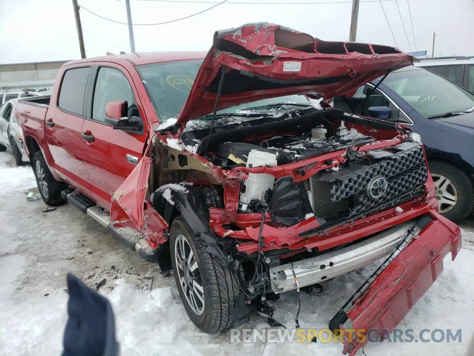 1 Photograph of a damaged car 5TFDY5F14LX900905 TOYOTA TUNDRA 2020