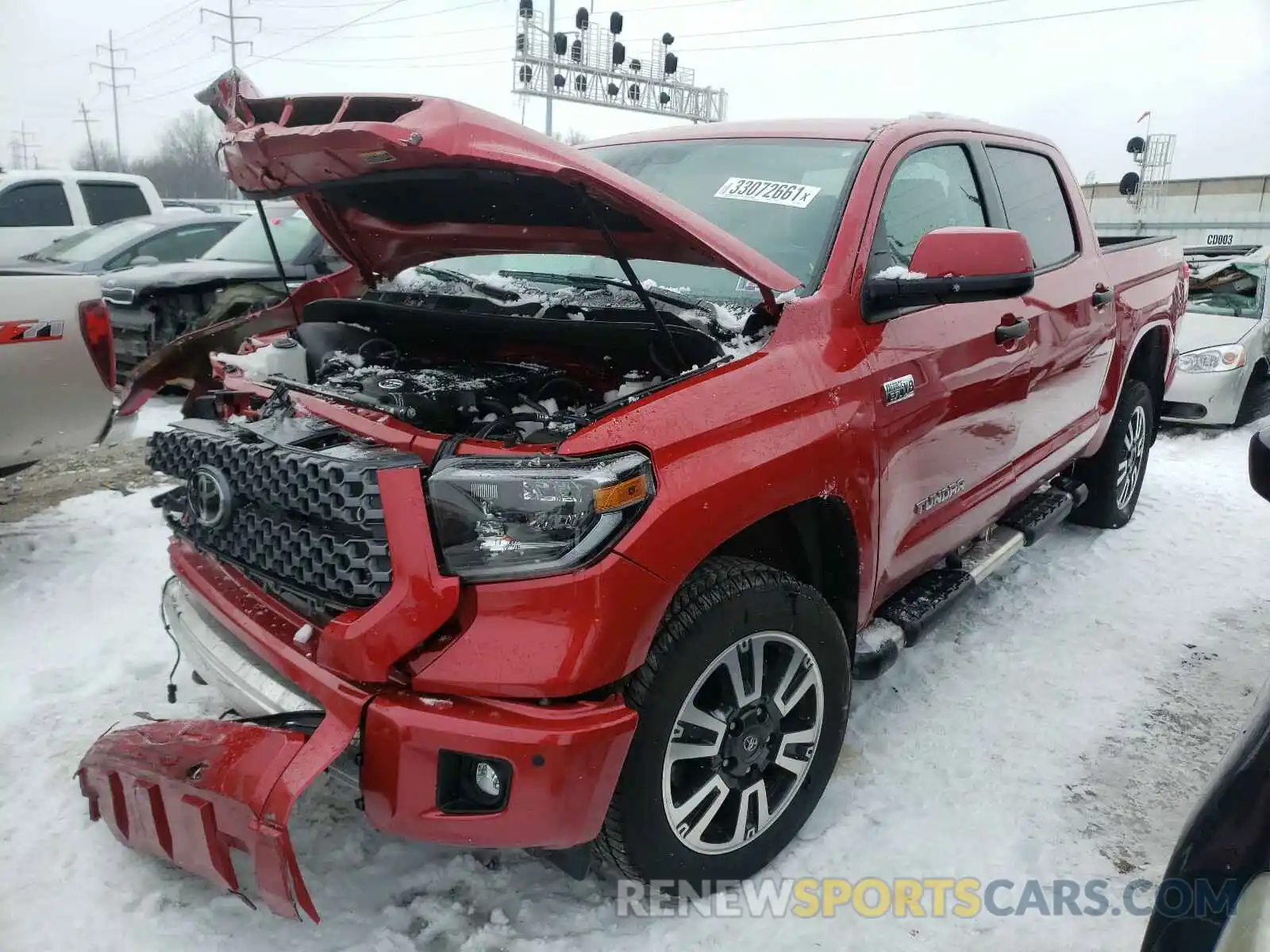 2 Photograph of a damaged car 5TFDY5F14LX900905 TOYOTA TUNDRA 2020