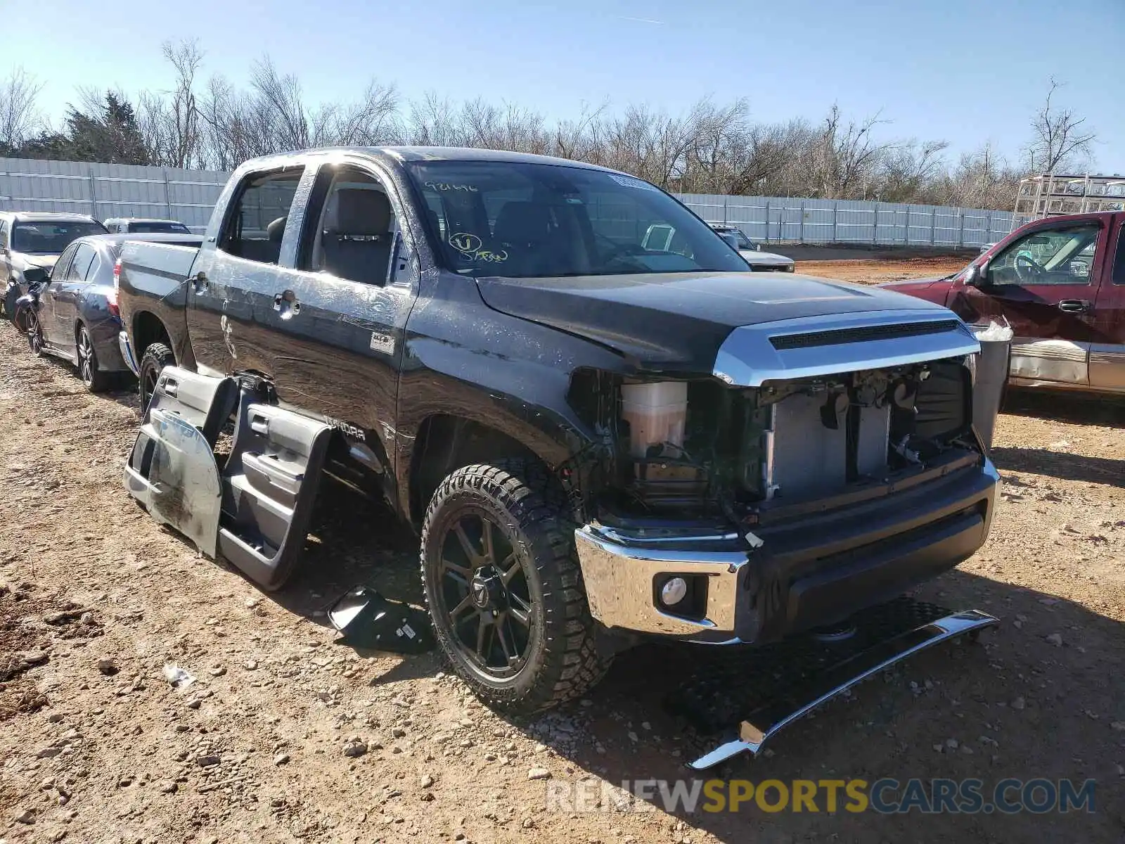 1 Photograph of a damaged car 5TFDY5F15LX921696 TOYOTA TUNDRA 2020