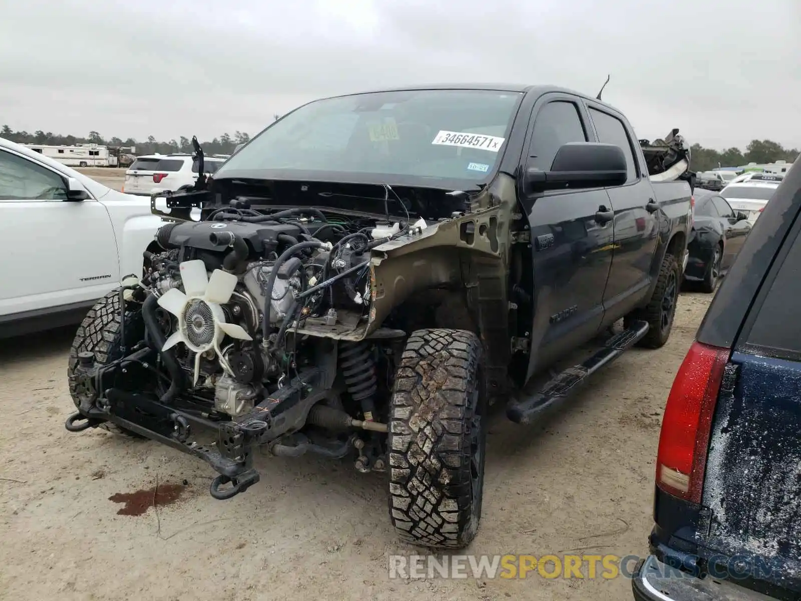 2 Photograph of a damaged car 5TFDY5F17LX872968 TOYOTA TUNDRA 2020