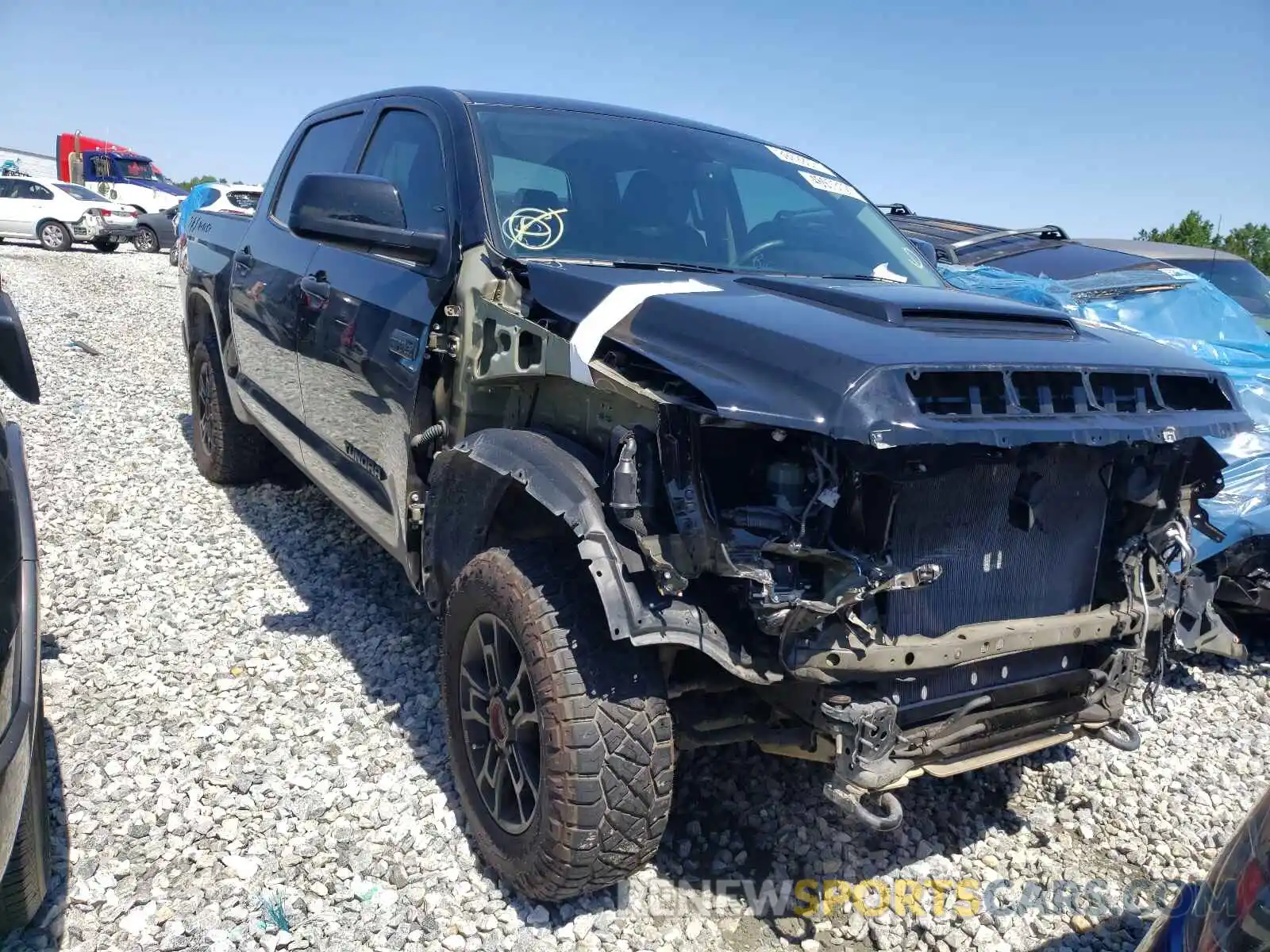 1 Photograph of a damaged car 5TFDY5F17LX897417 TOYOTA TUNDRA 2020