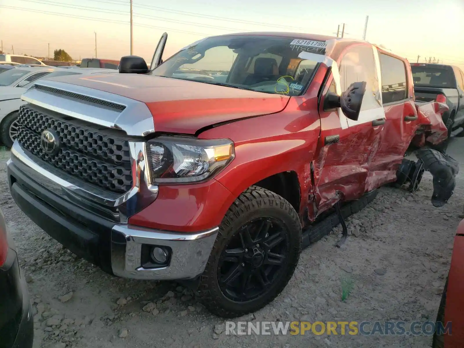 2 Photograph of a damaged car 5TFDY5F18LX948097 TOYOTA TUNDRA 2020