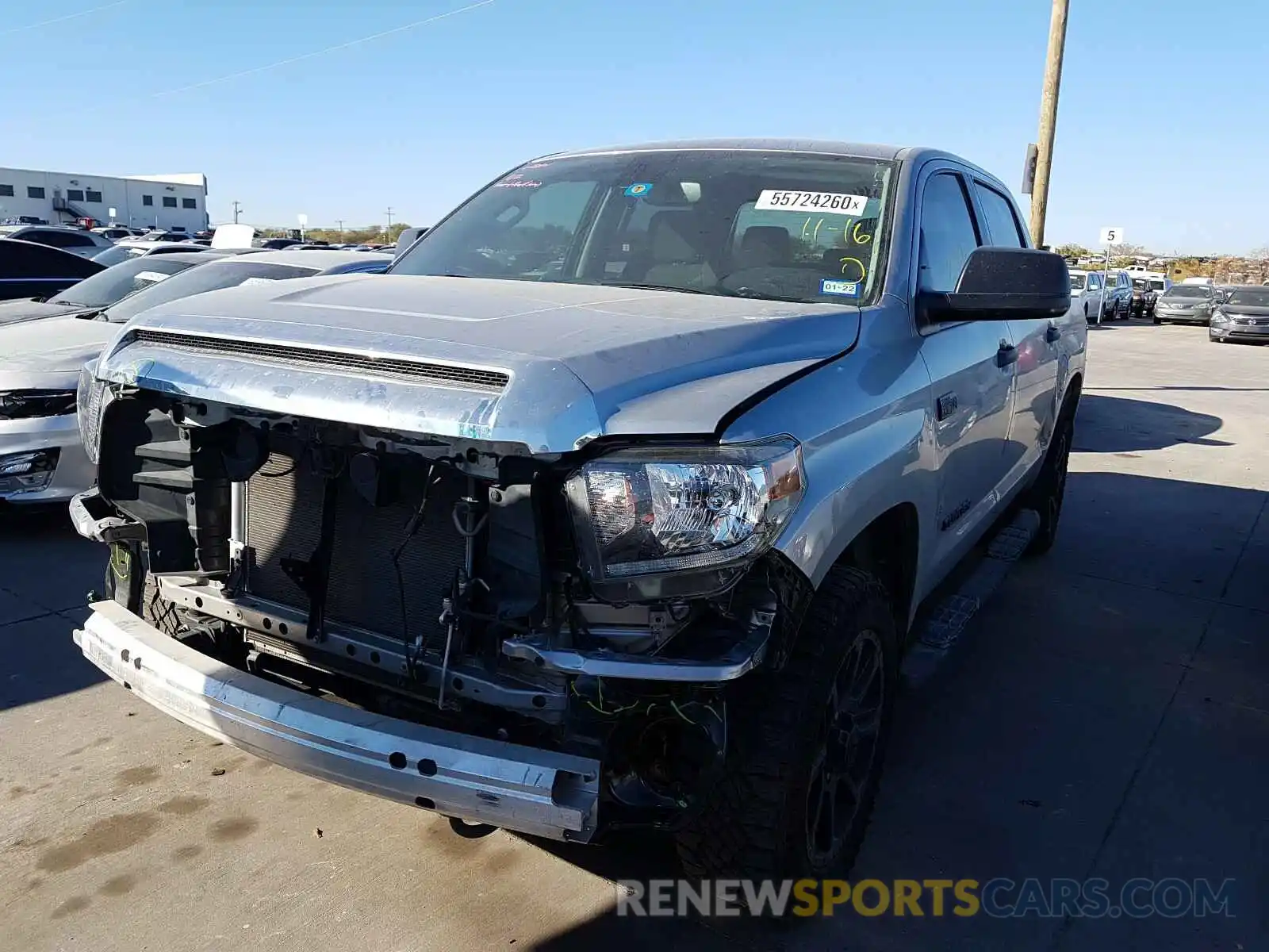 2 Photograph of a damaged car 5TFDY5F19LX872132 TOYOTA TUNDRA 2020