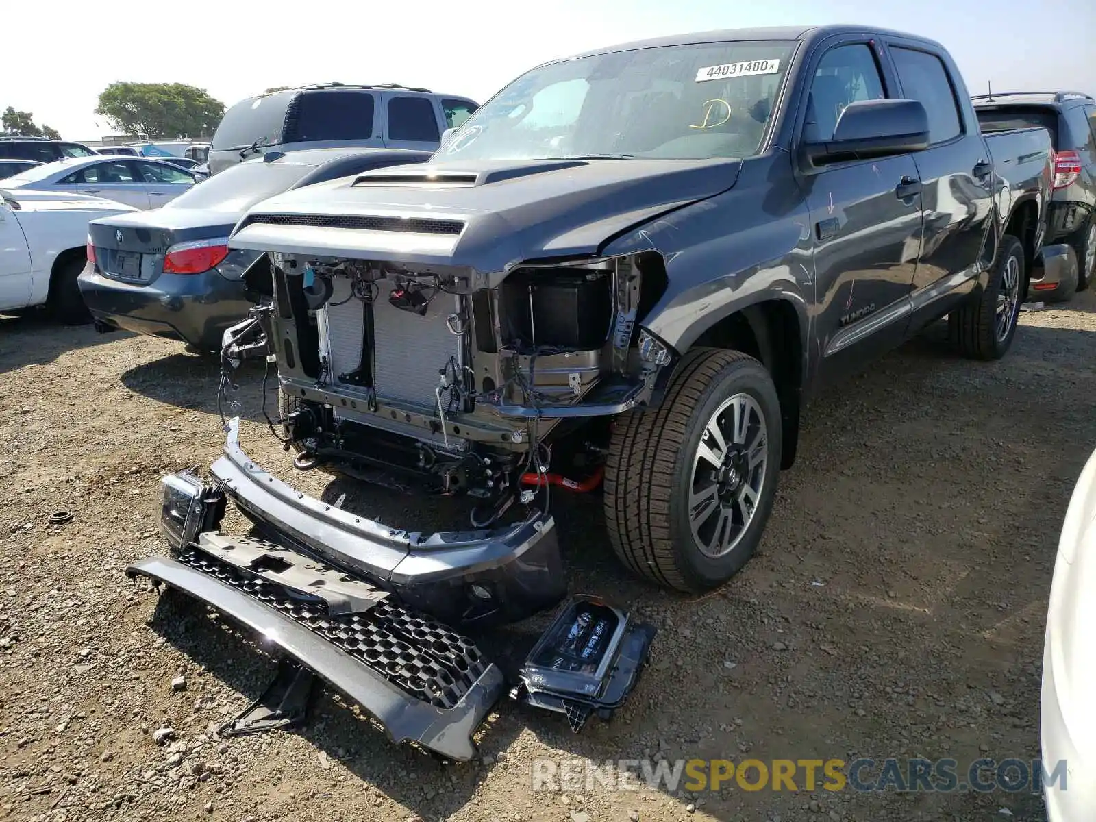 2 Photograph of a damaged car 5TFDY5F19LX937139 TOYOTA TUNDRA 2020