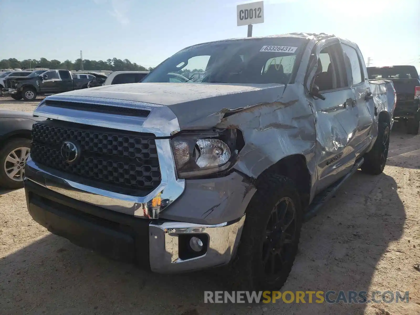 2 Photograph of a damaged car 5TFDY5F1XLX918745 TOYOTA TUNDRA 2020