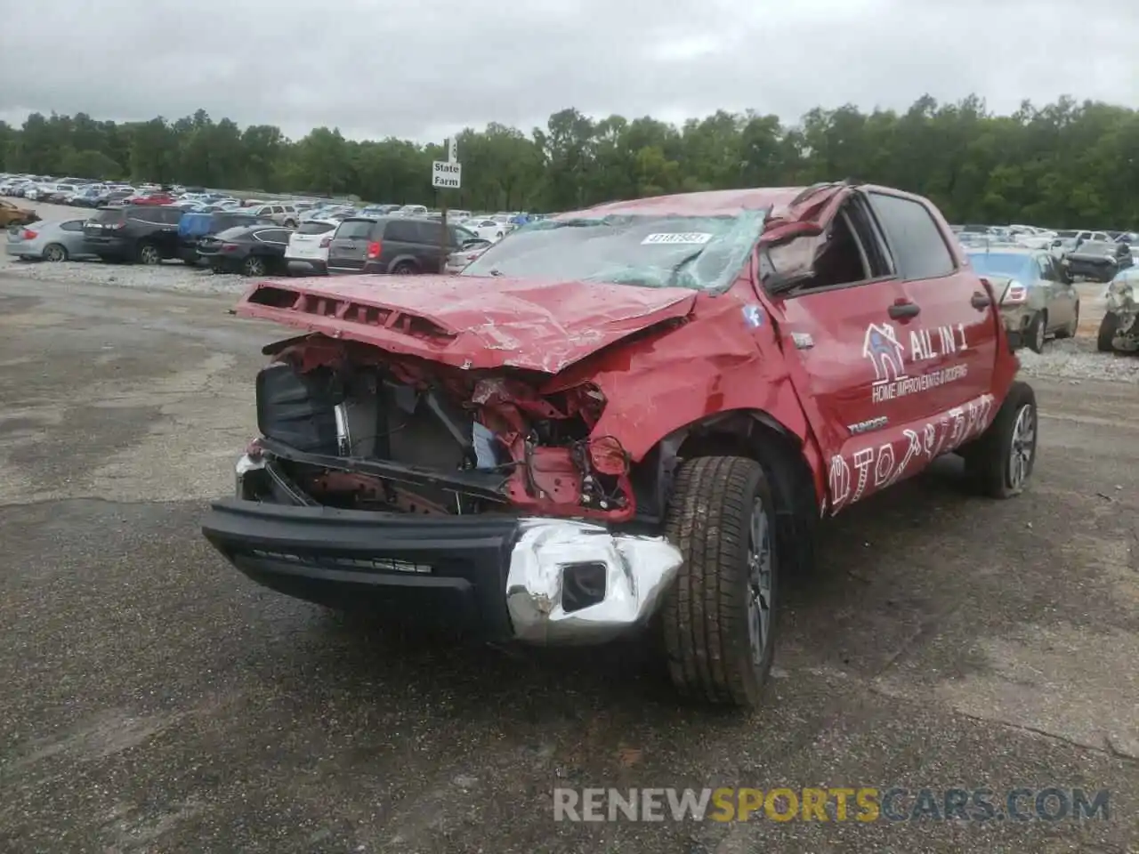 2 Фотография поврежденного автомобиля 5TFEY5F11LX262696 TOYOTA TUNDRA 2020