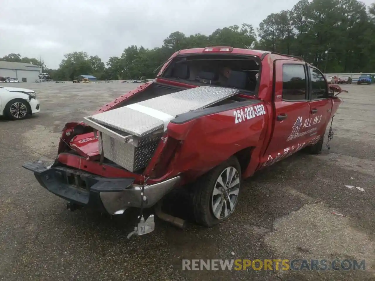 4 Фотография поврежденного автомобиля 5TFEY5F11LX262696 TOYOTA TUNDRA 2020