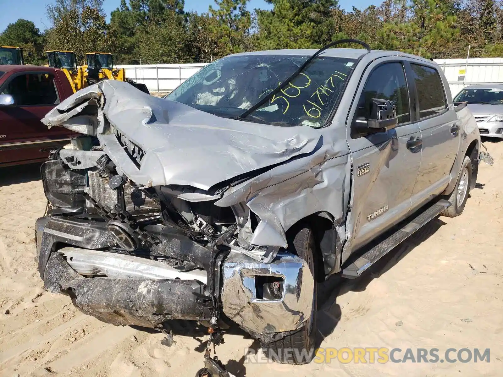 2 Photograph of a damaged car 5TFEY5F16LX260281 TOYOTA TUNDRA 2020