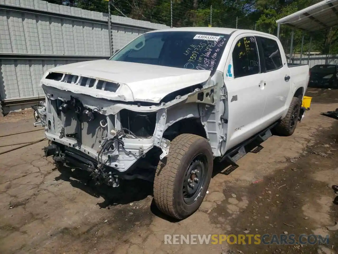 2 Photograph of a damaged car 5TFEY5F1XLX261529 TOYOTA TUNDRA 2020