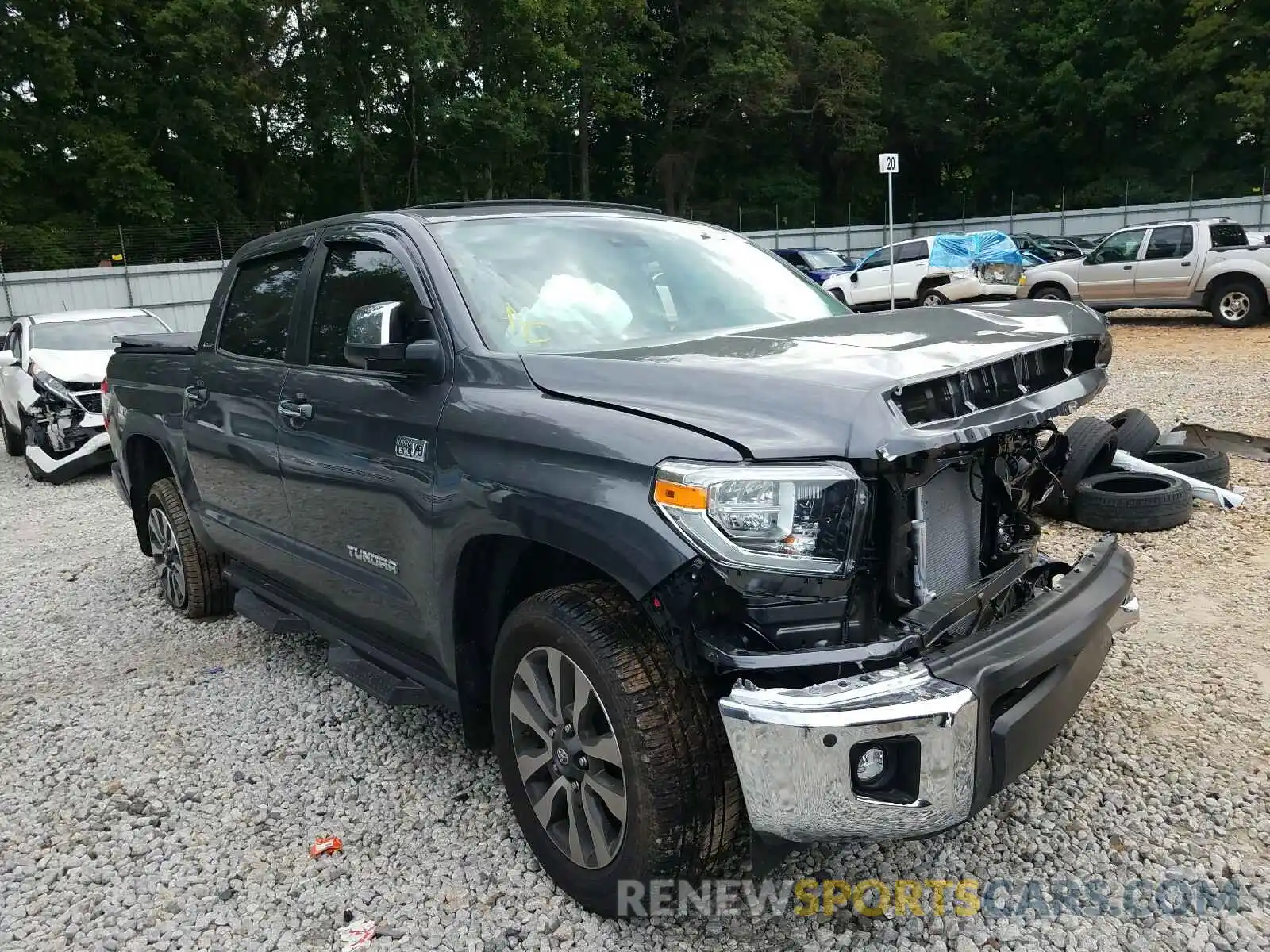 1 Photograph of a damaged car 5TFFY5F11LX266493 TOYOTA TUNDRA 2020