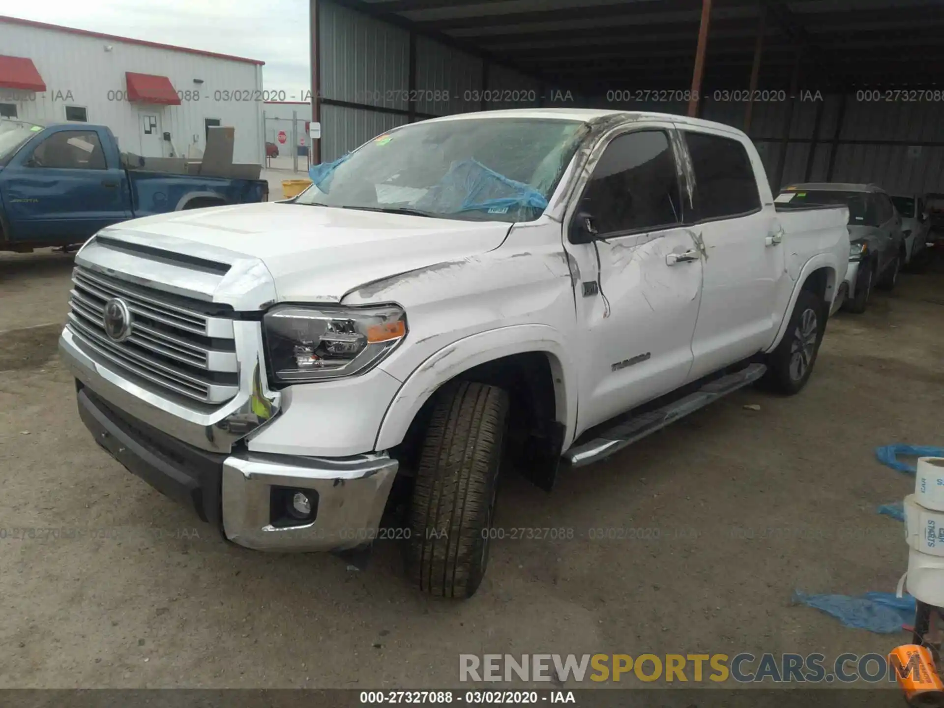 2 Photograph of a damaged car 5TFFY5F14LX261482 TOYOTA TUNDRA 2020