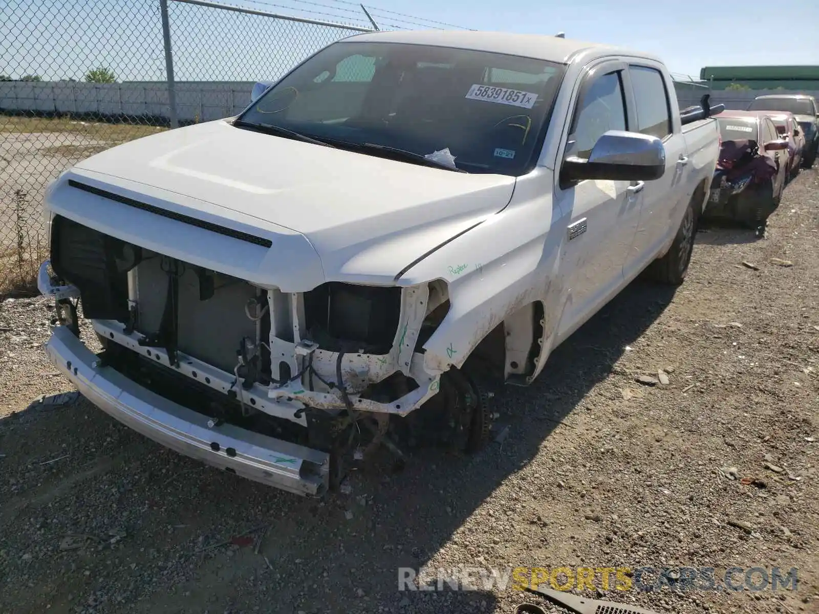 2 Photograph of a damaged car 5TFGY5F15LX257400 TOYOTA TUNDRA 2020