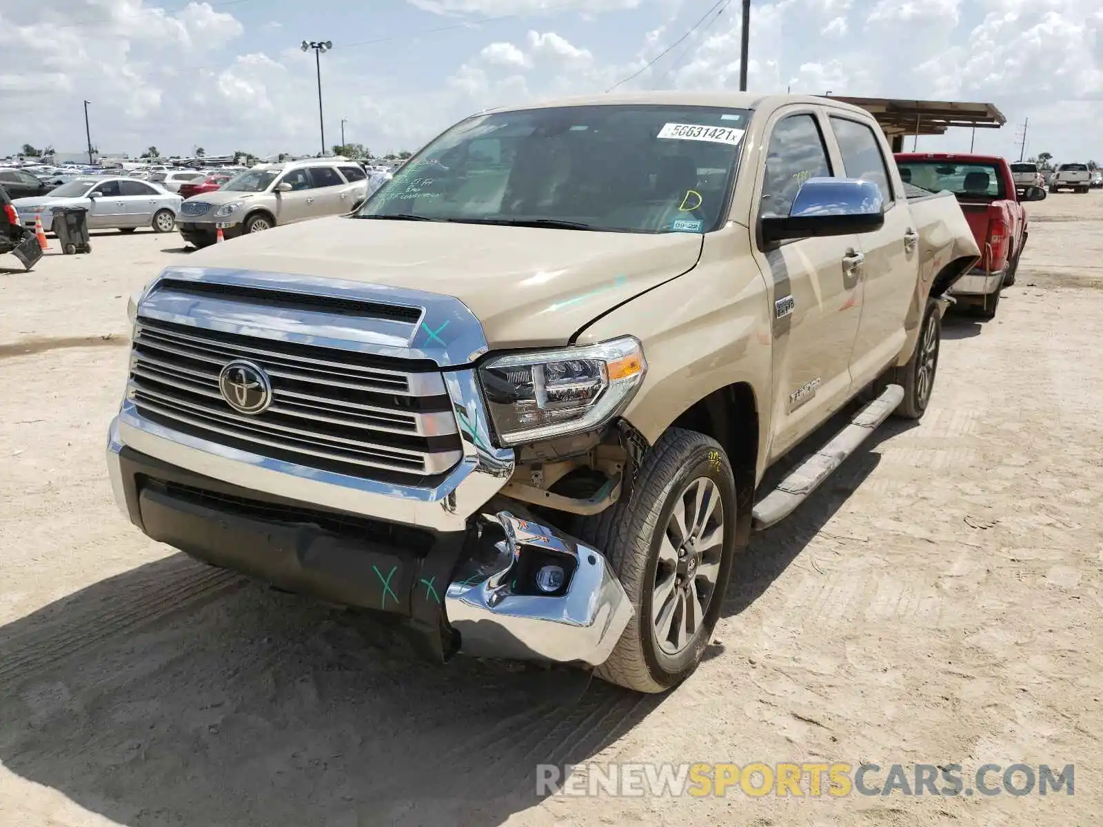 2 Photograph of a damaged car 5TFHY5F10LX922305 TOYOTA TUNDRA 2020