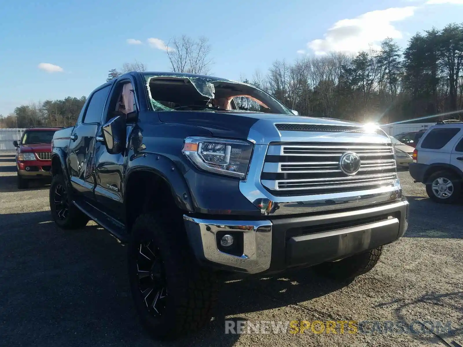 1 Photograph of a damaged car 5TFHY5F14LX885954 TOYOTA TUNDRA 2020