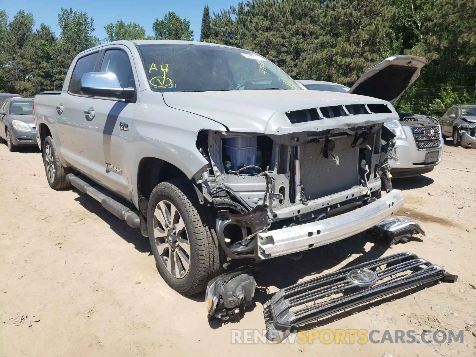 1 Photograph of a damaged car 5TFHY5F14LX935641 TOYOTA TUNDRA 2020