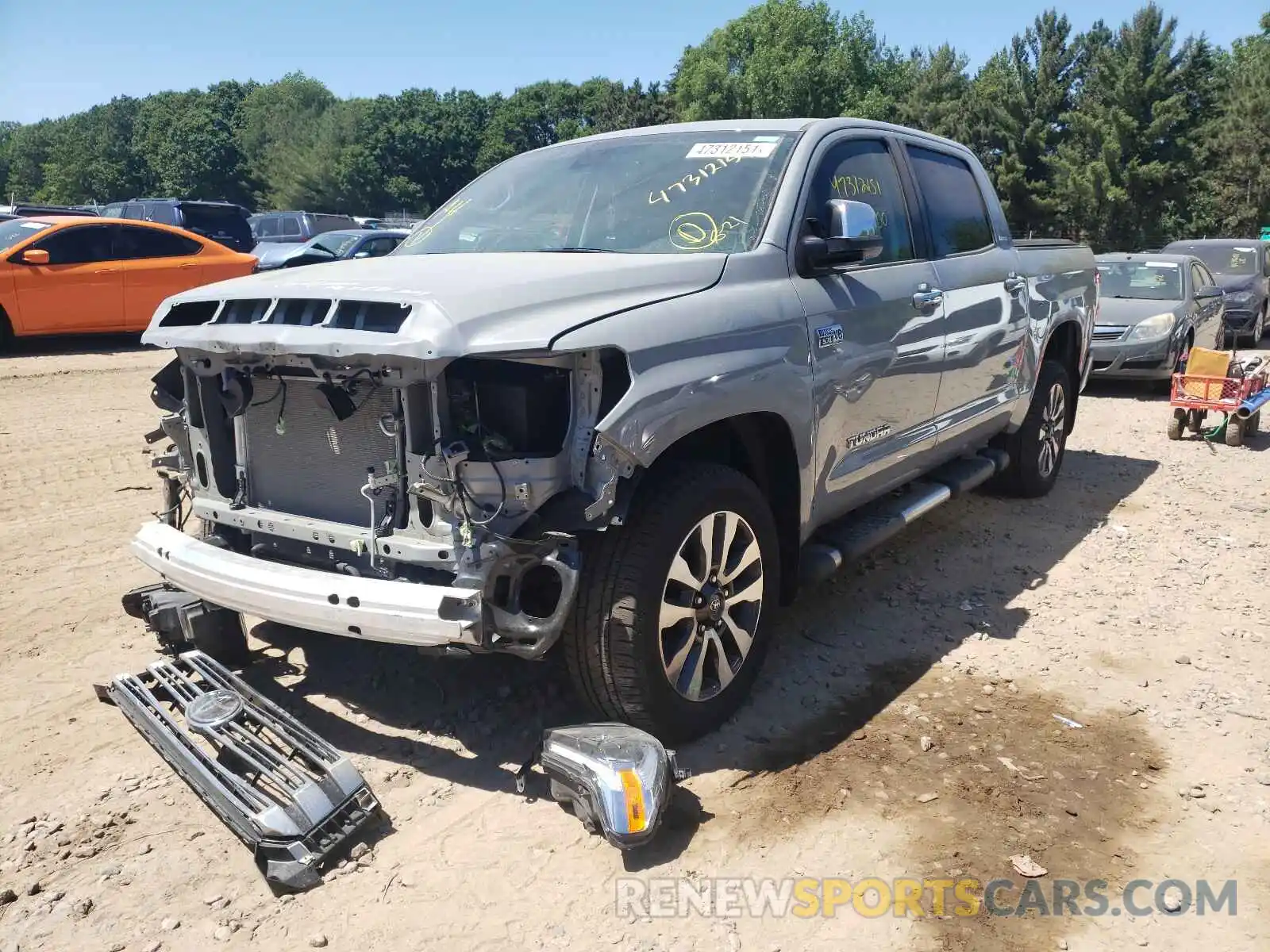 2 Photograph of a damaged car 5TFHY5F14LX935641 TOYOTA TUNDRA 2020