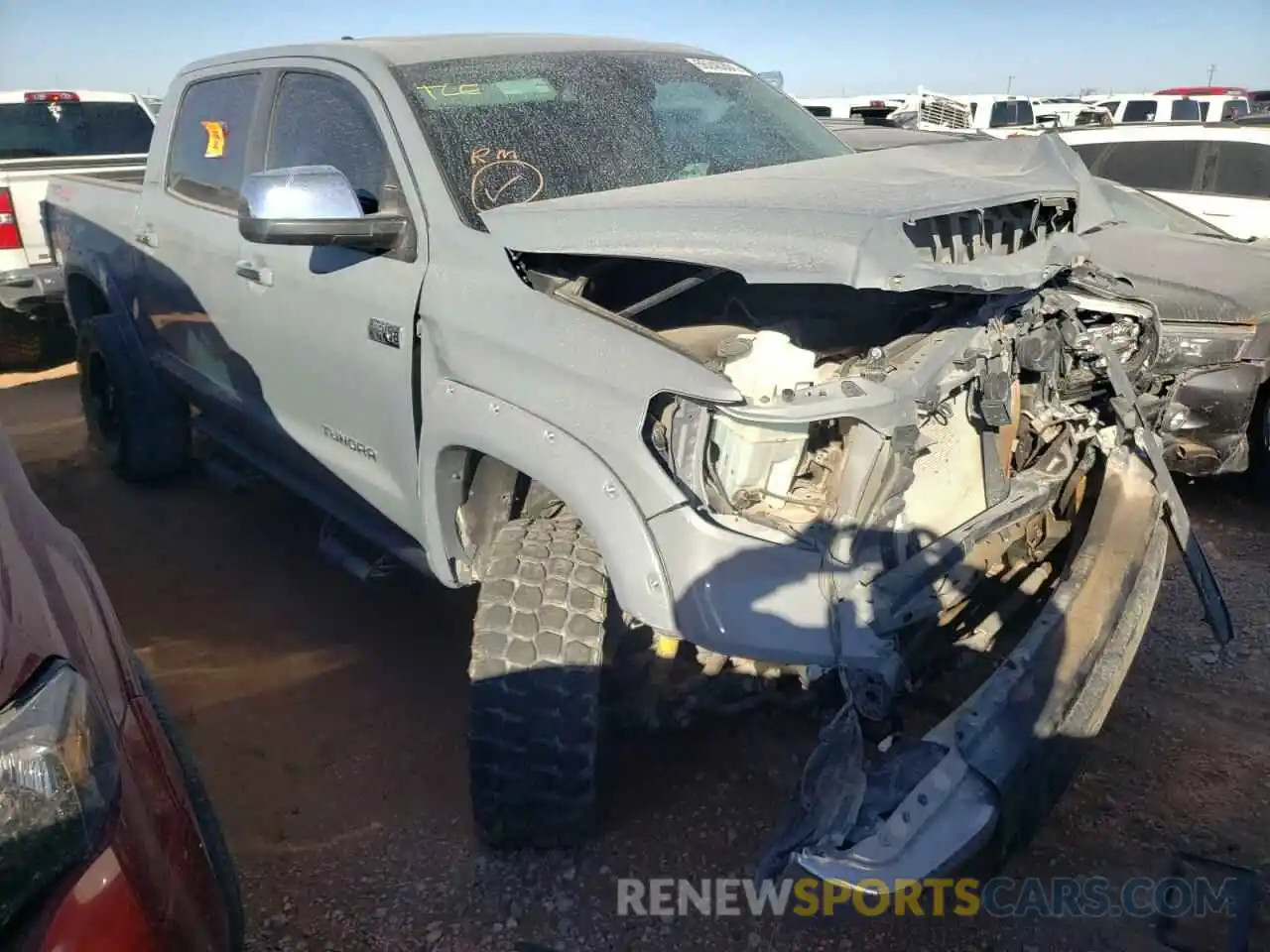 1 Photograph of a damaged car 5TFHY5F16LX881632 TOYOTA TUNDRA 2020