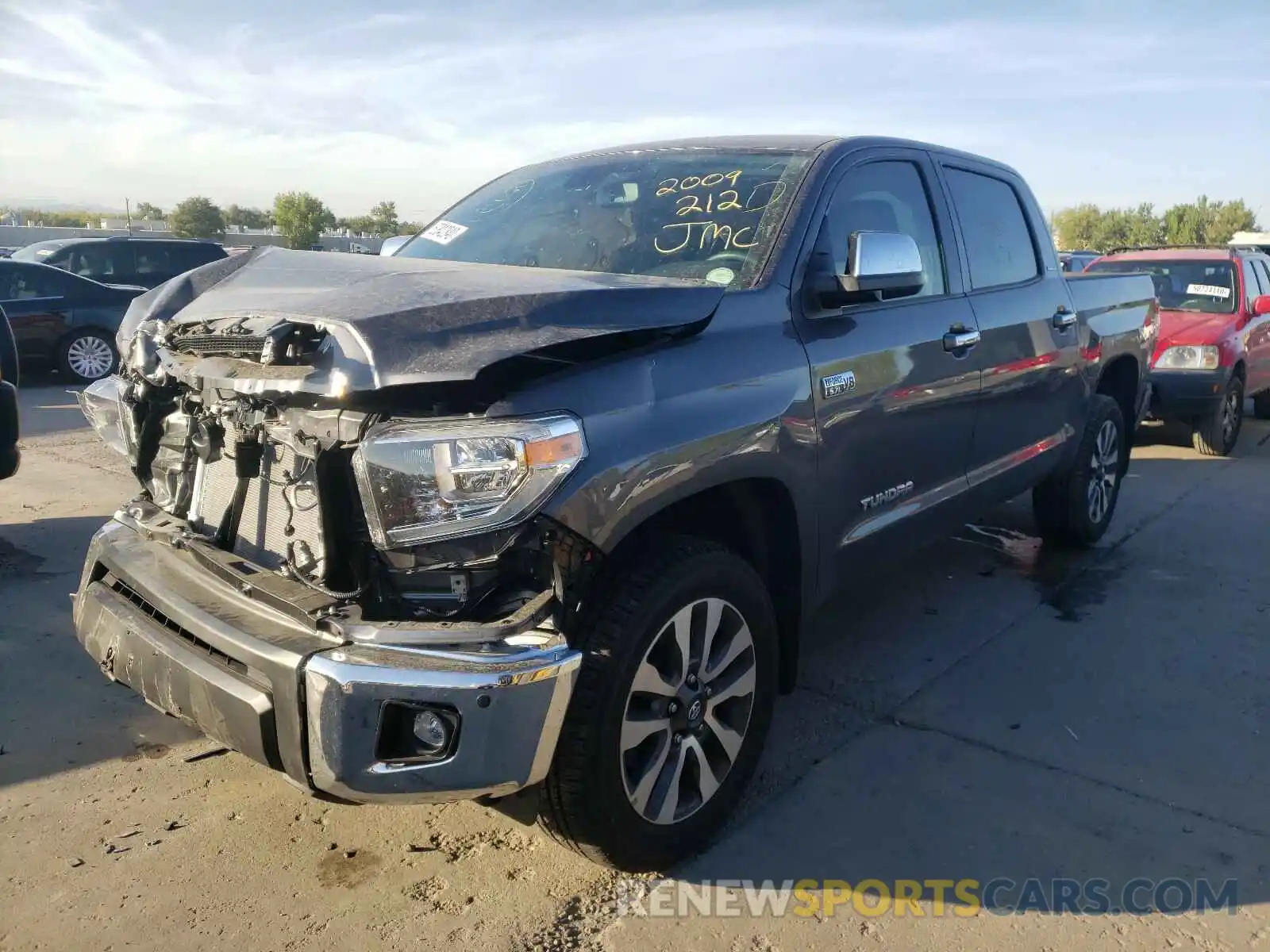 2 Photograph of a damaged car 5TFHY5F18LX934203 TOYOTA TUNDRA 2020