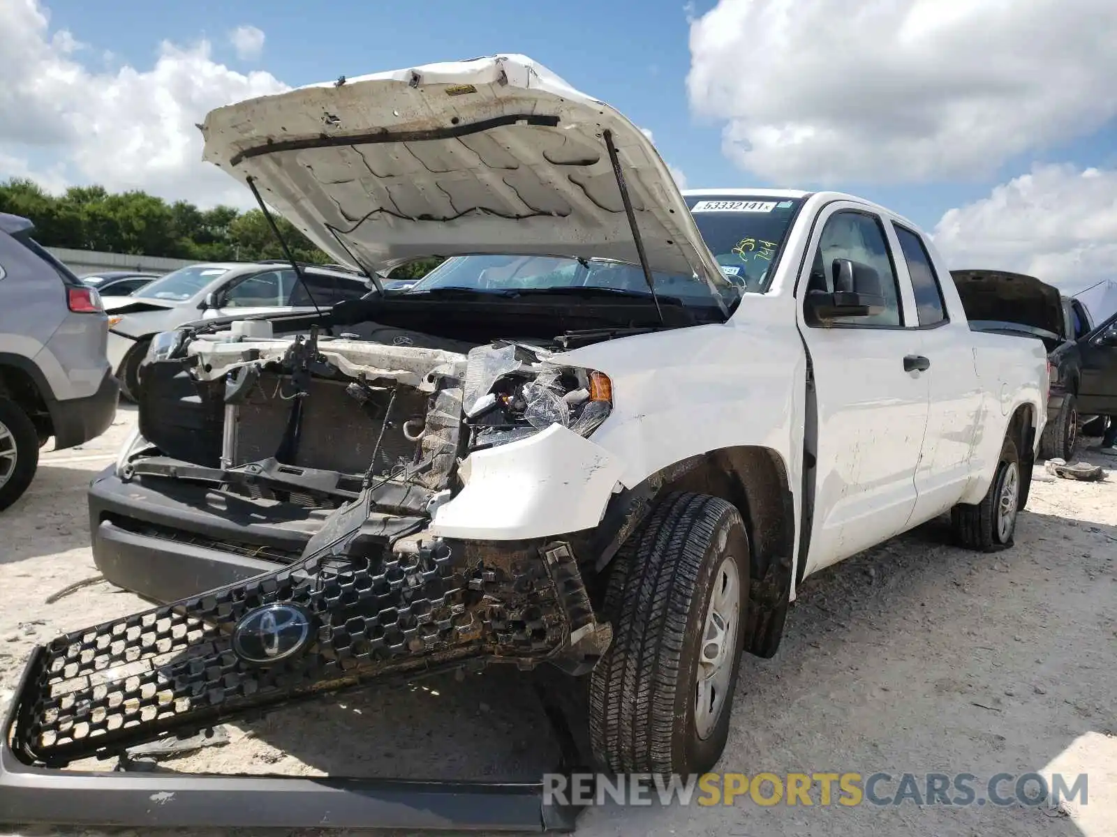 2 Photograph of a damaged car 5TFRY5F18LX258744 TOYOTA TUNDRA 2020