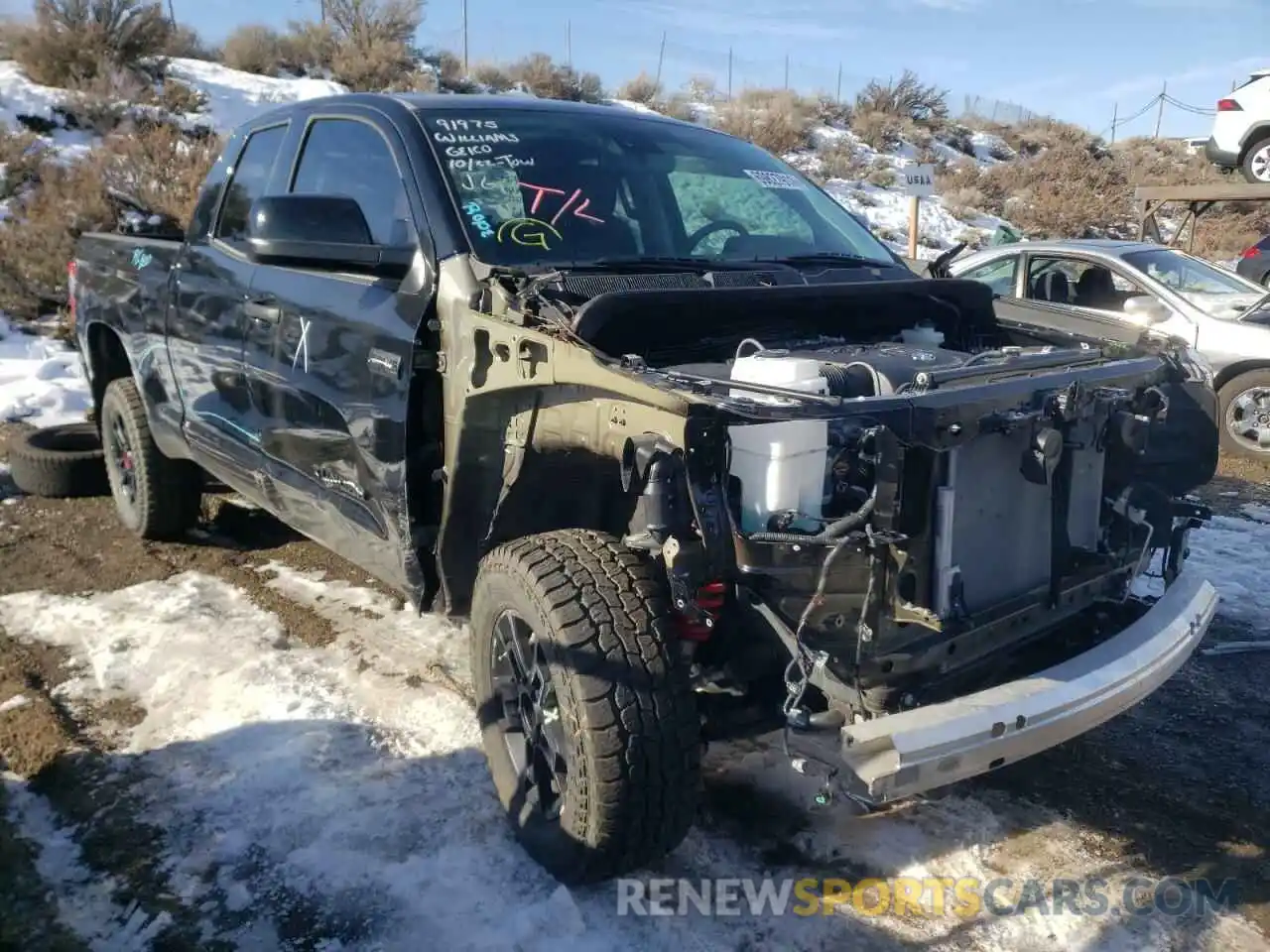 1 Photograph of a damaged car 5TFUY5F11LX937653 TOYOTA TUNDRA 2020