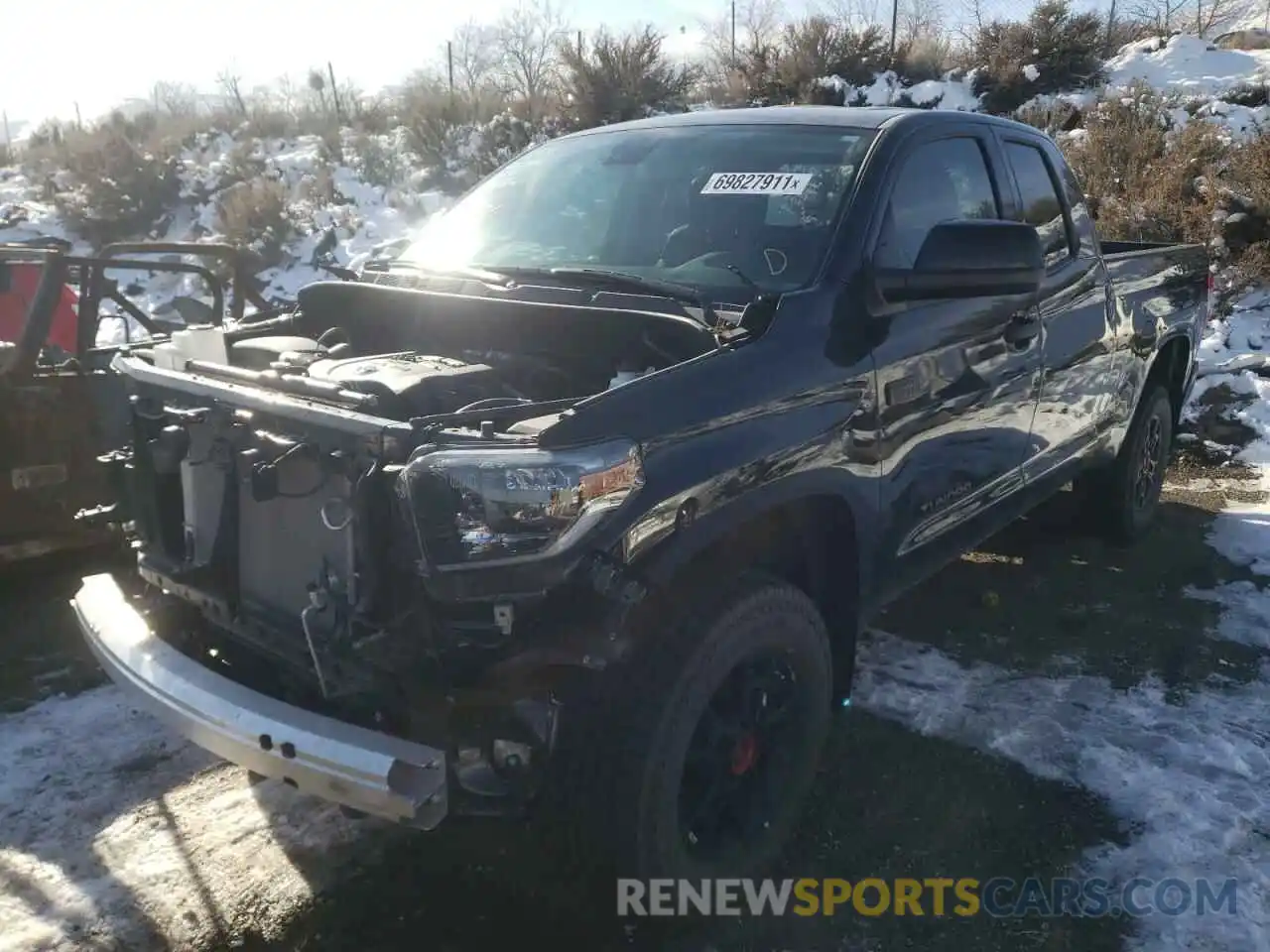 2 Photograph of a damaged car 5TFUY5F11LX937653 TOYOTA TUNDRA 2020