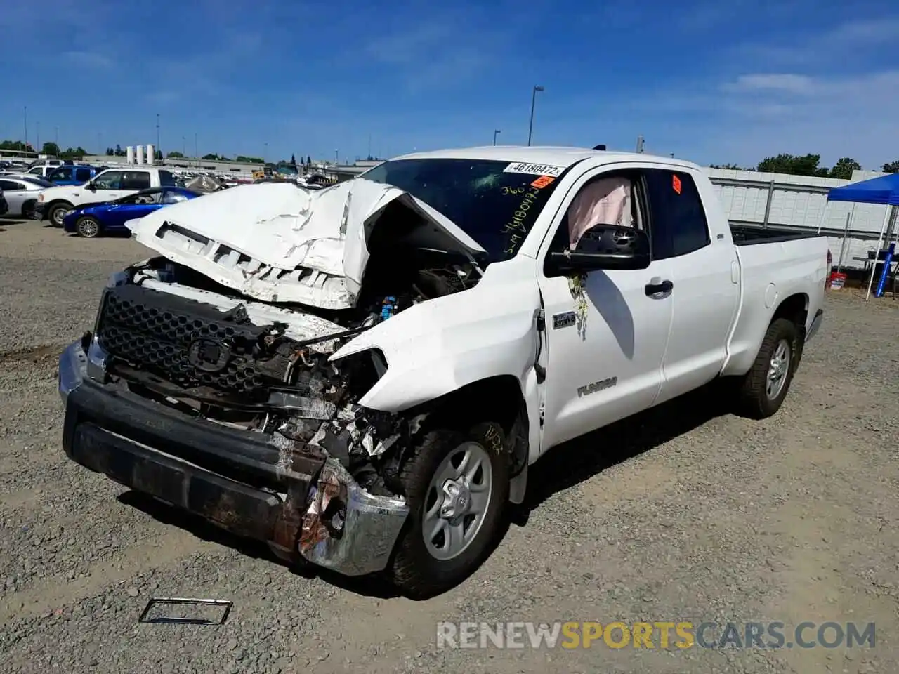 2 Photograph of a damaged car 5TFUY5F11LX942822 TOYOTA TUNDRA 2020