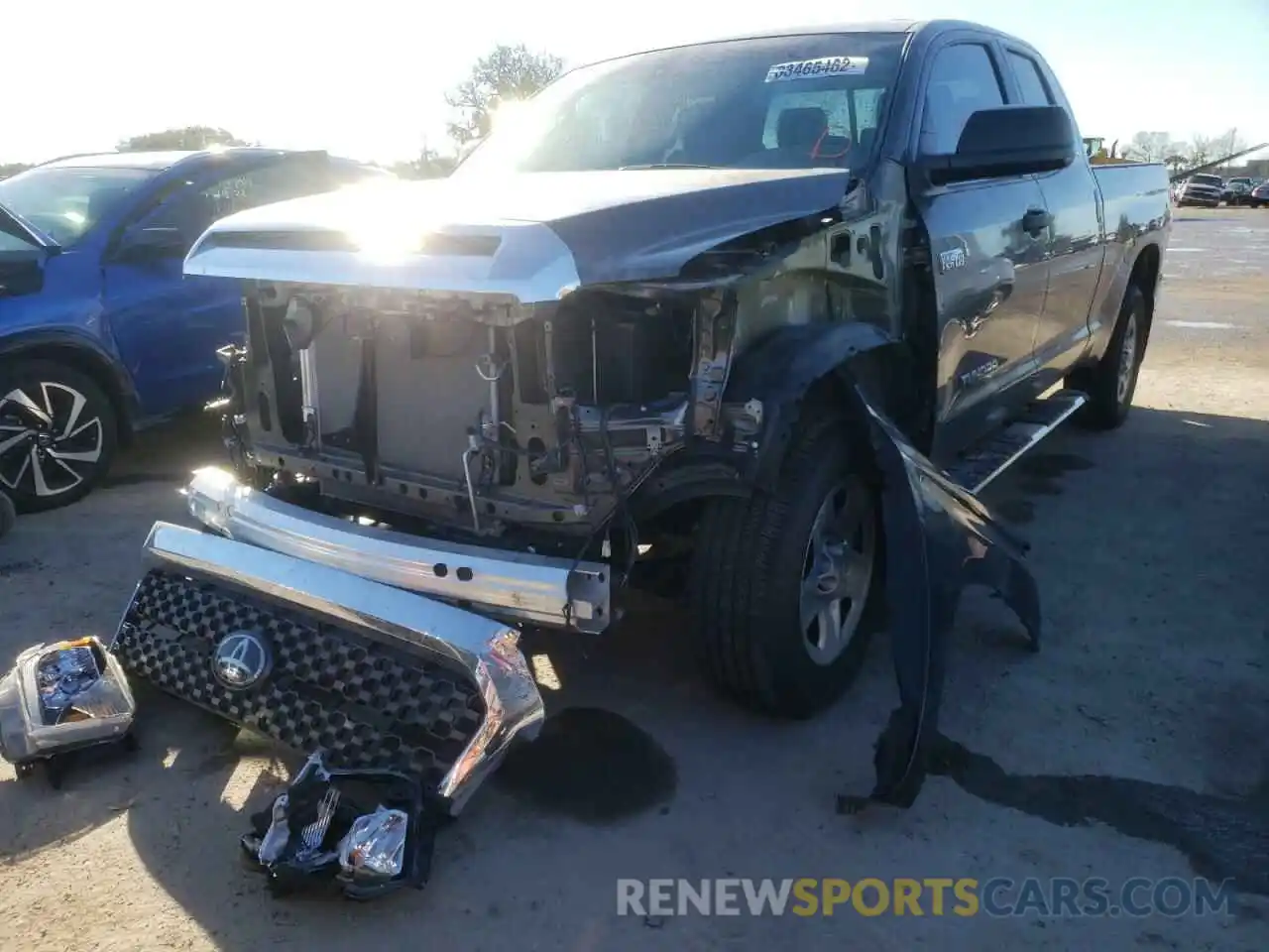 2 Photograph of a damaged car 5TFUY5F12LX951349 TOYOTA TUNDRA 2020