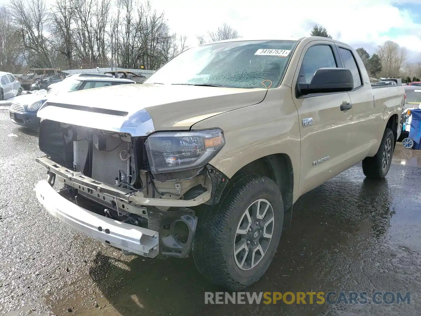 2 Photograph of a damaged car 5TFUY5F17LX945742 TOYOTA TUNDRA 2020