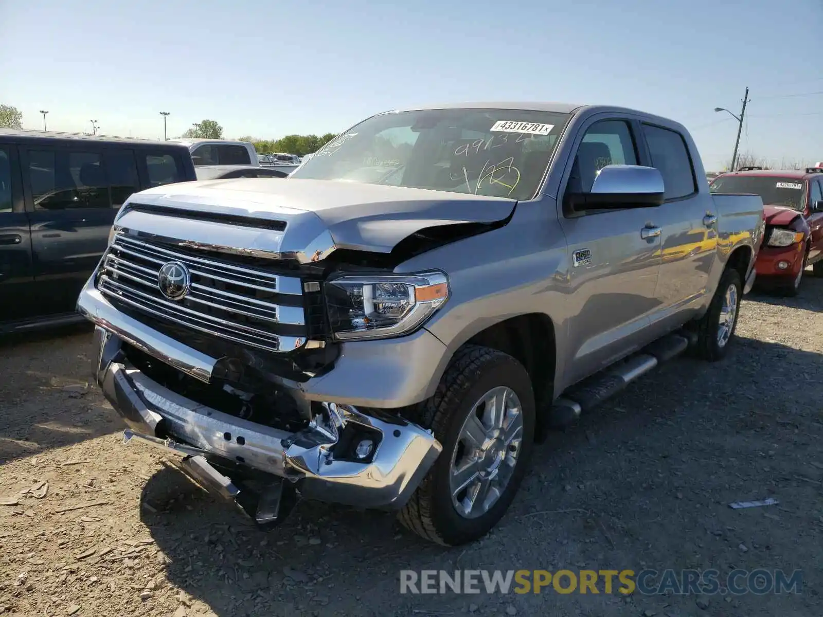 2 Photograph of a damaged car 5TFAY5F19MX991321 TOYOTA TUNDRA 2021