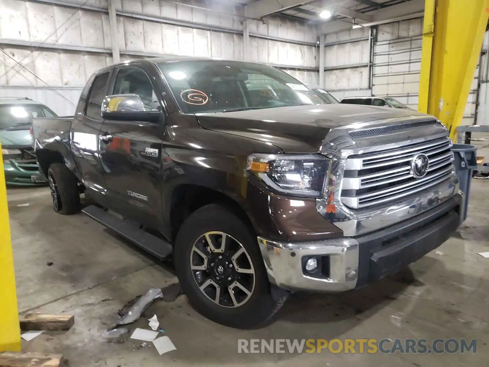 1 Photograph of a damaged car 5TFBY5F11MX006756 TOYOTA TUNDRA 2021