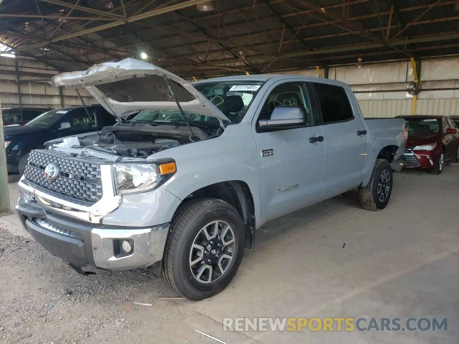 2 Photograph of a damaged car 5TFDY5F18MX967878 TOYOTA TUNDRA 2021