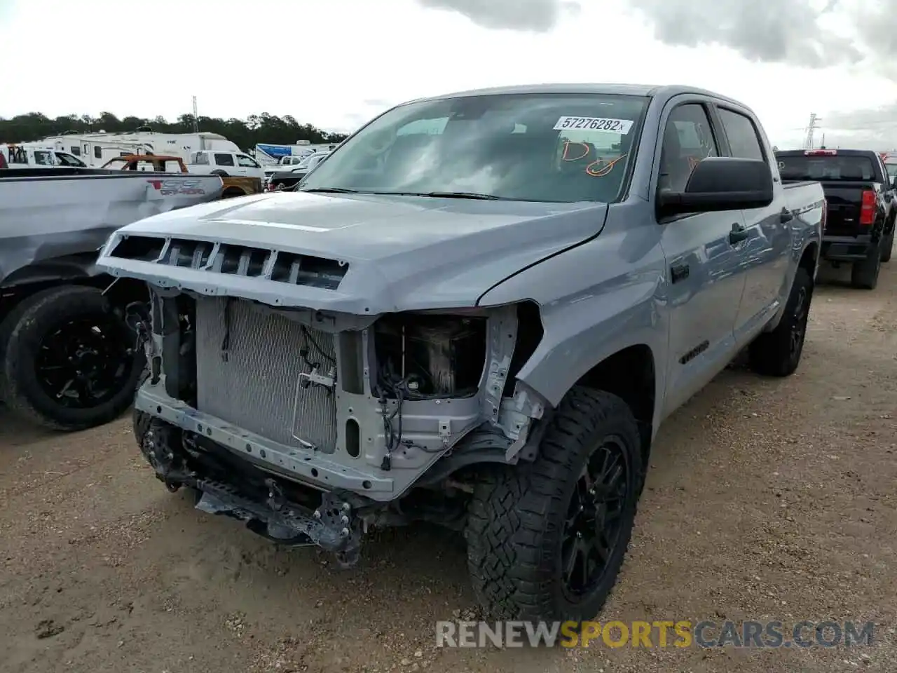 2 Photograph of a damaged car 5TFEY5F12MX296664 TOYOTA TUNDRA 2021