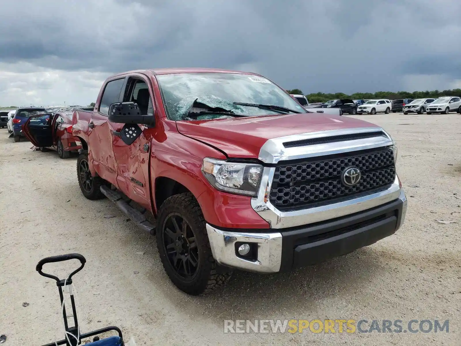 1 Photograph of a damaged car 5TFEY5F13MX274852 TOYOTA TUNDRA 2021