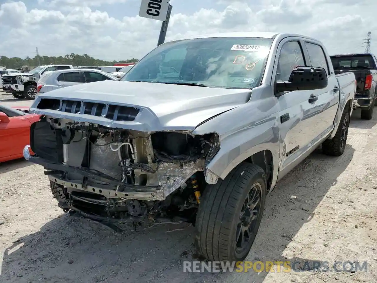 2 Photograph of a damaged car 5TFEY5F14MX297248 TOYOTA TUNDRA 2021