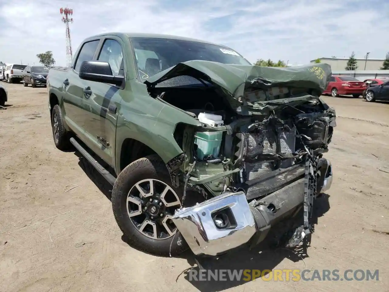 1 Photograph of a damaged car 5TFEY5F15MX286436 TOYOTA TUNDRA 2021