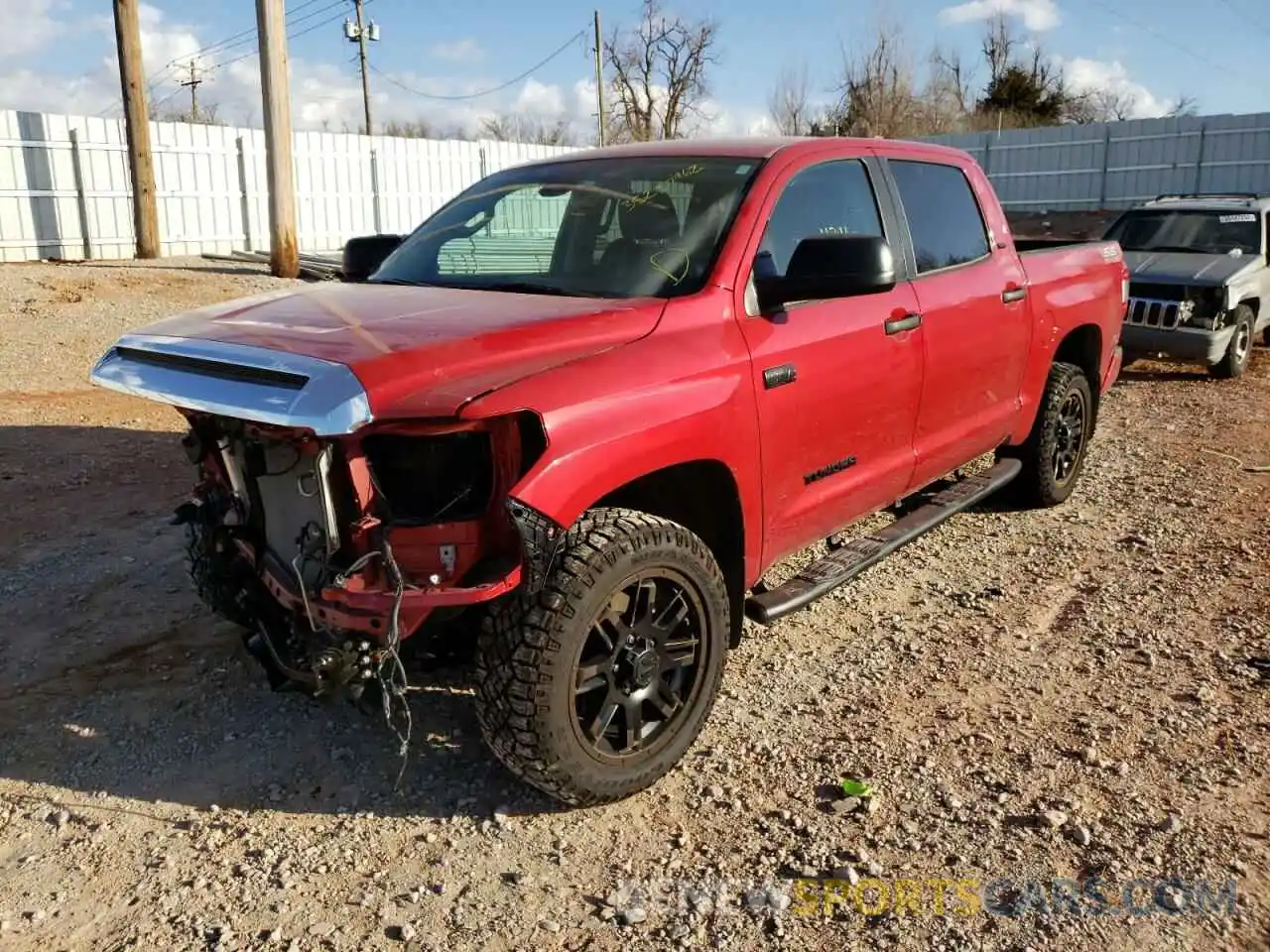 2 Photograph of a damaged car 5TFEY5F1XMX284150 TOYOTA TUNDRA 2021