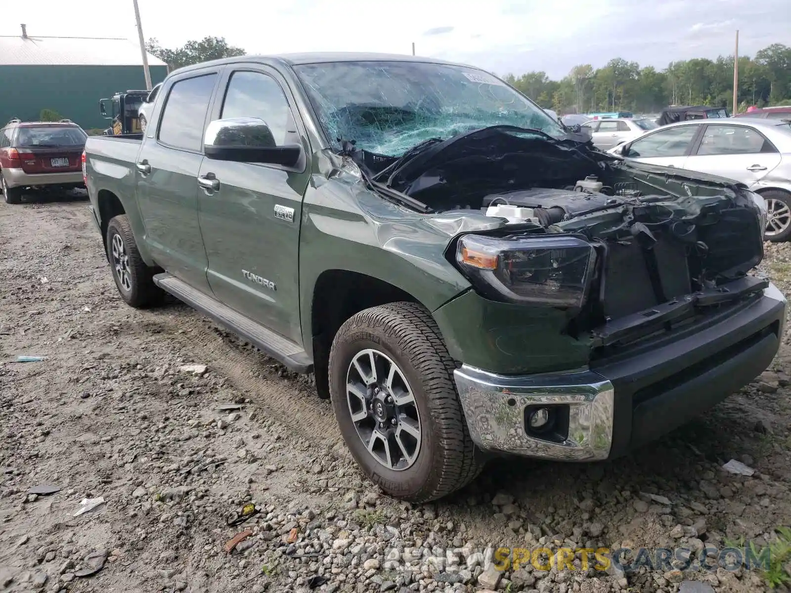 1 Photograph of a damaged car 5TFHY5F10MX968962 TOYOTA TUNDRA 2021