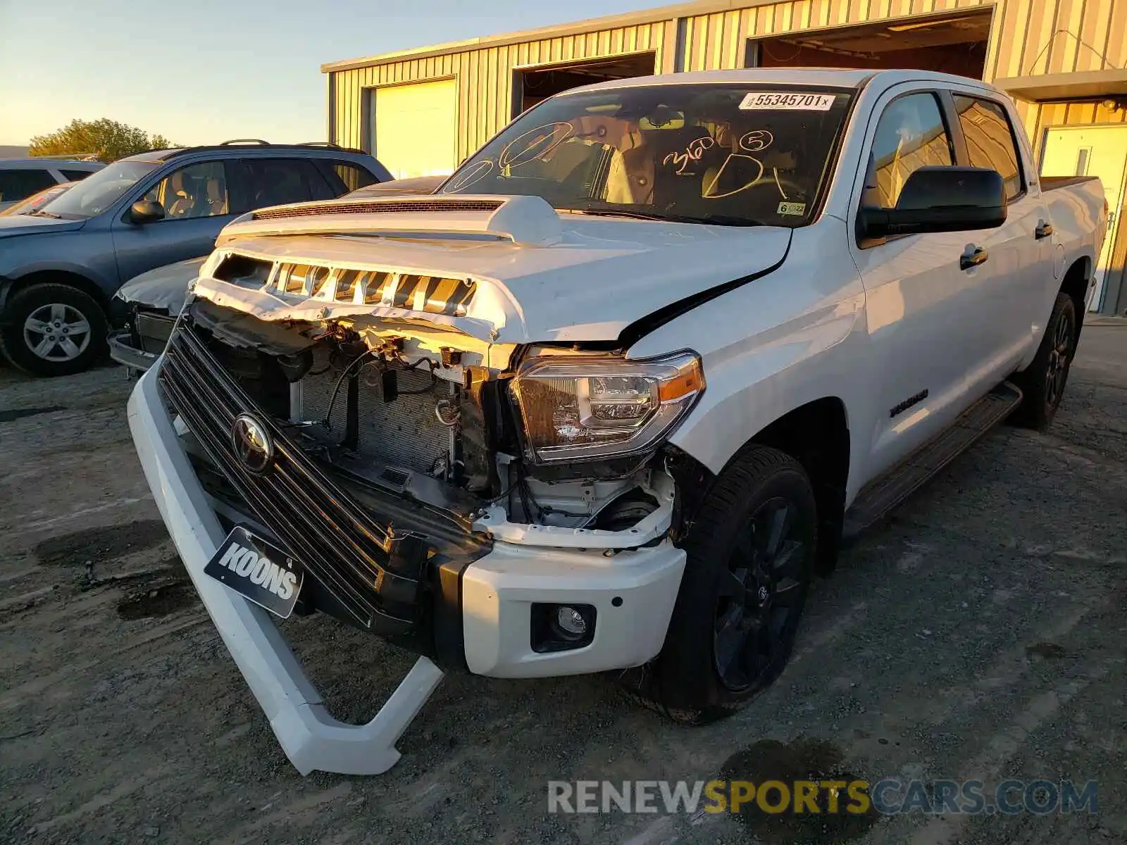 2 Photograph of a damaged car 5TFHY5F17MX014631 TOYOTA TUNDRA 2021