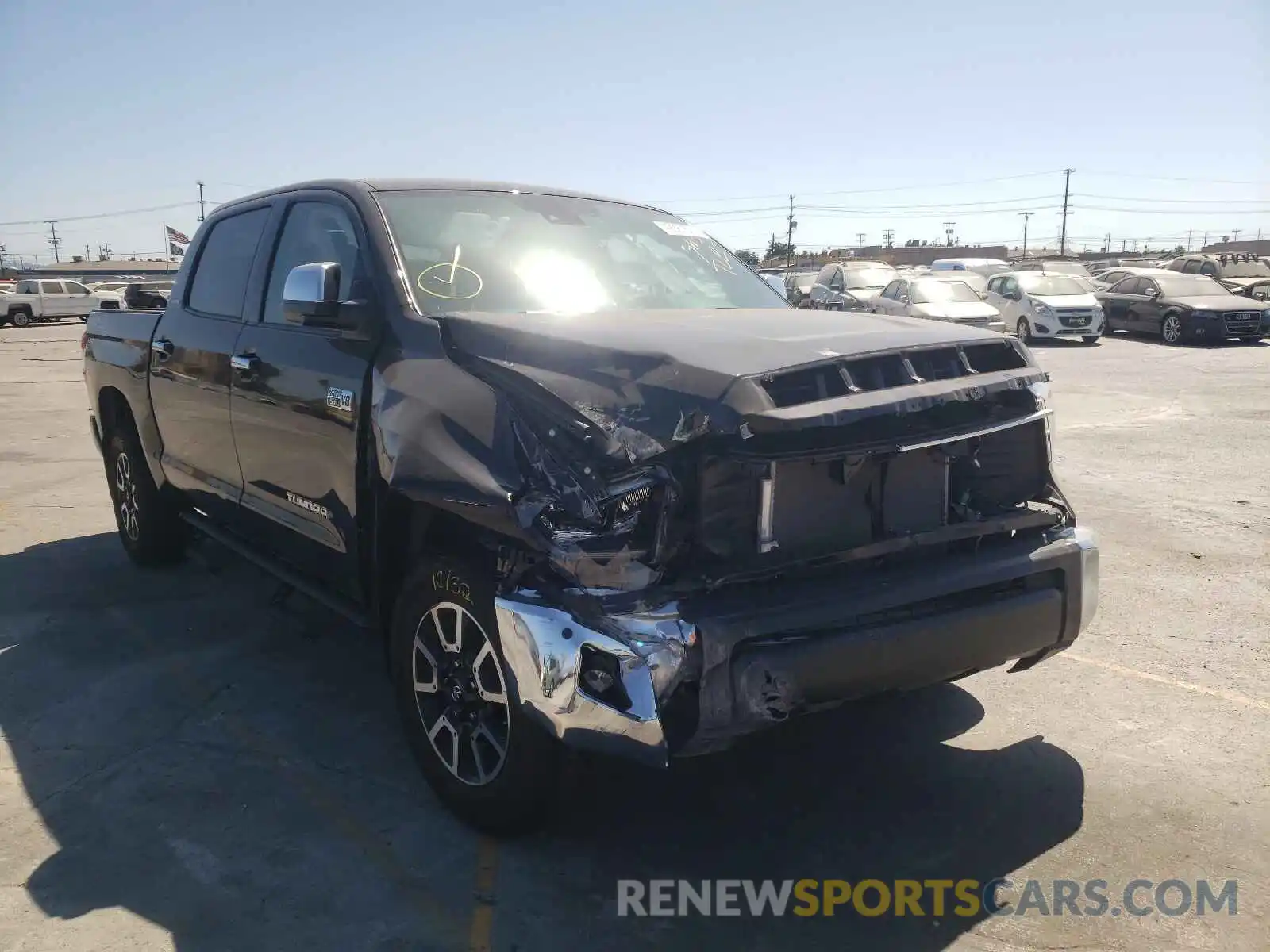 1 Photograph of a damaged car 5TFHY5F19MX976851 TOYOTA TUNDRA 2021