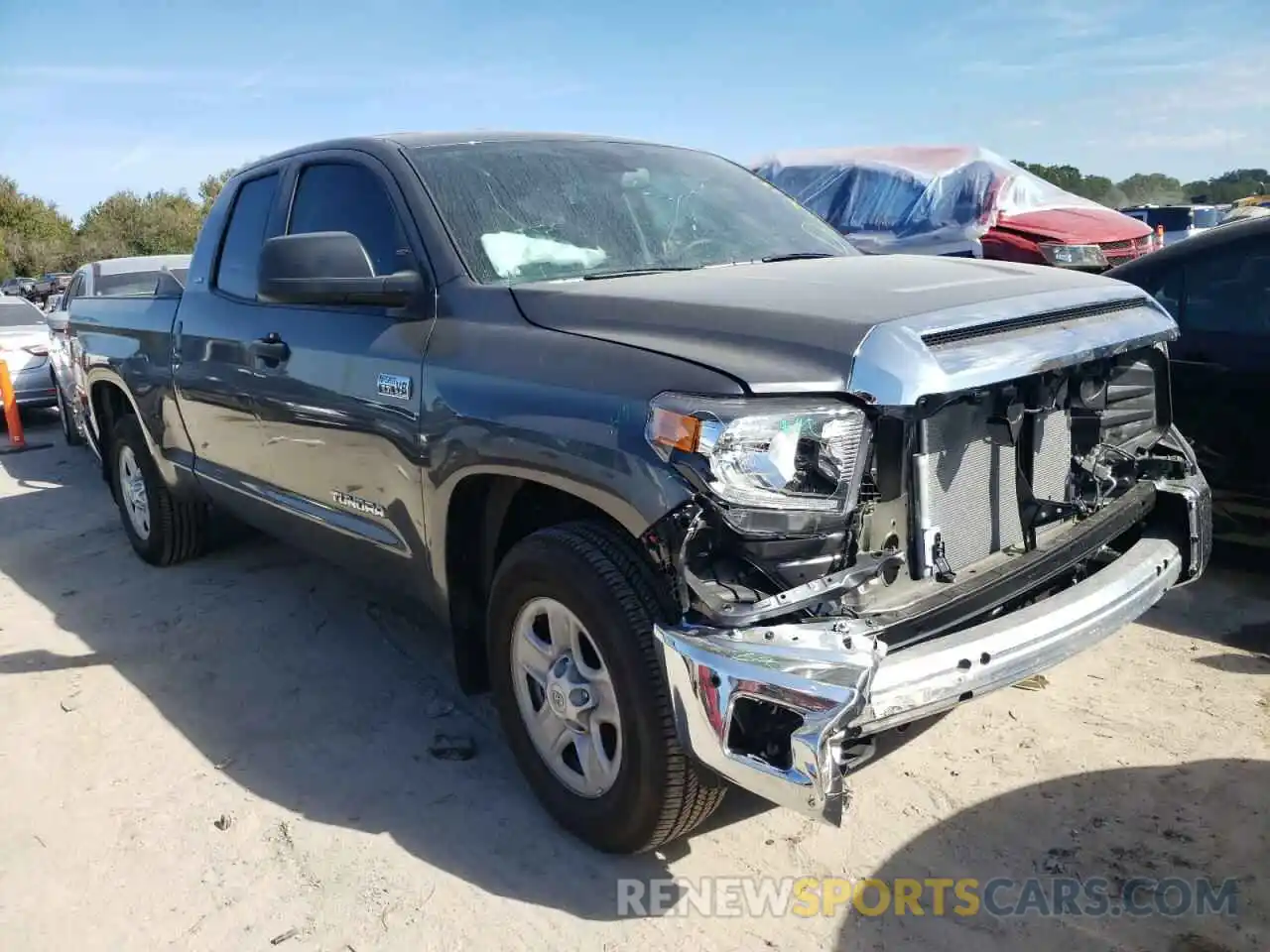 1 Photograph of a damaged car 5TFRY5F10MX293571 TOYOTA TUNDRA 2021