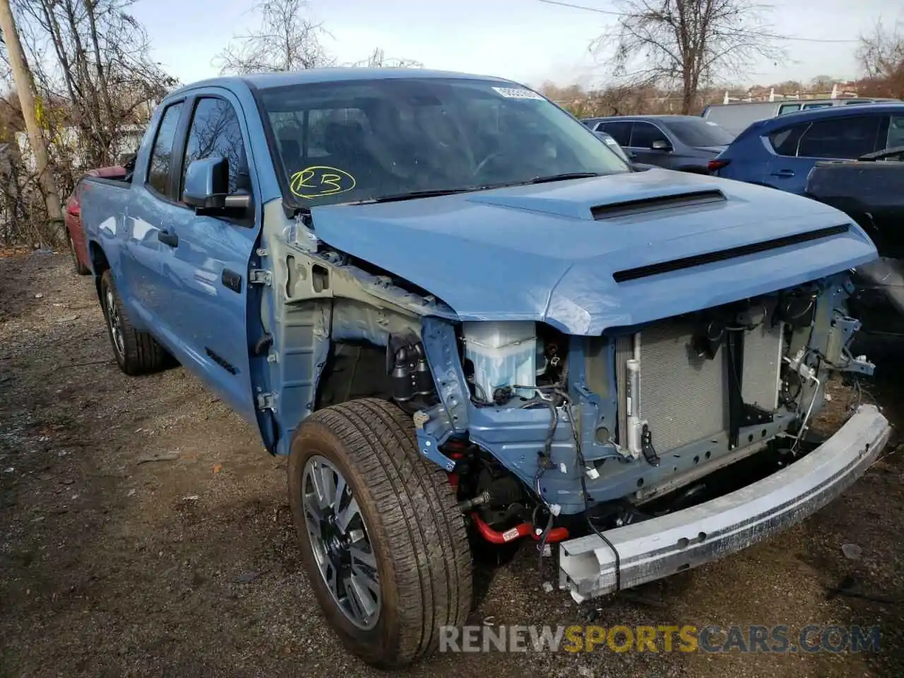 1 Photograph of a damaged car 5TFUY5F10MX988434 TOYOTA TUNDRA 2021