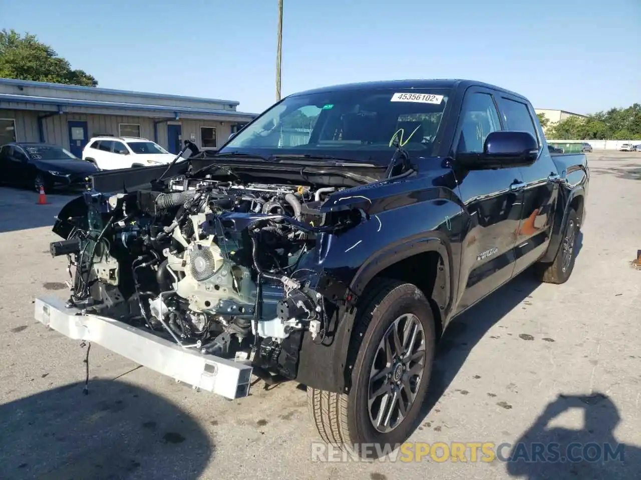 2 Photograph of a damaged car 5TFJA5AB5NX002095 TOYOTA TUNDRA 2022