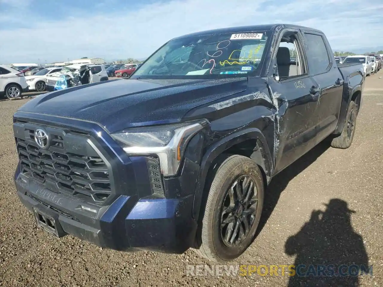 2 Photograph of a damaged car 5TFLA5DB8NX002483 TOYOTA TUNDRA 2022