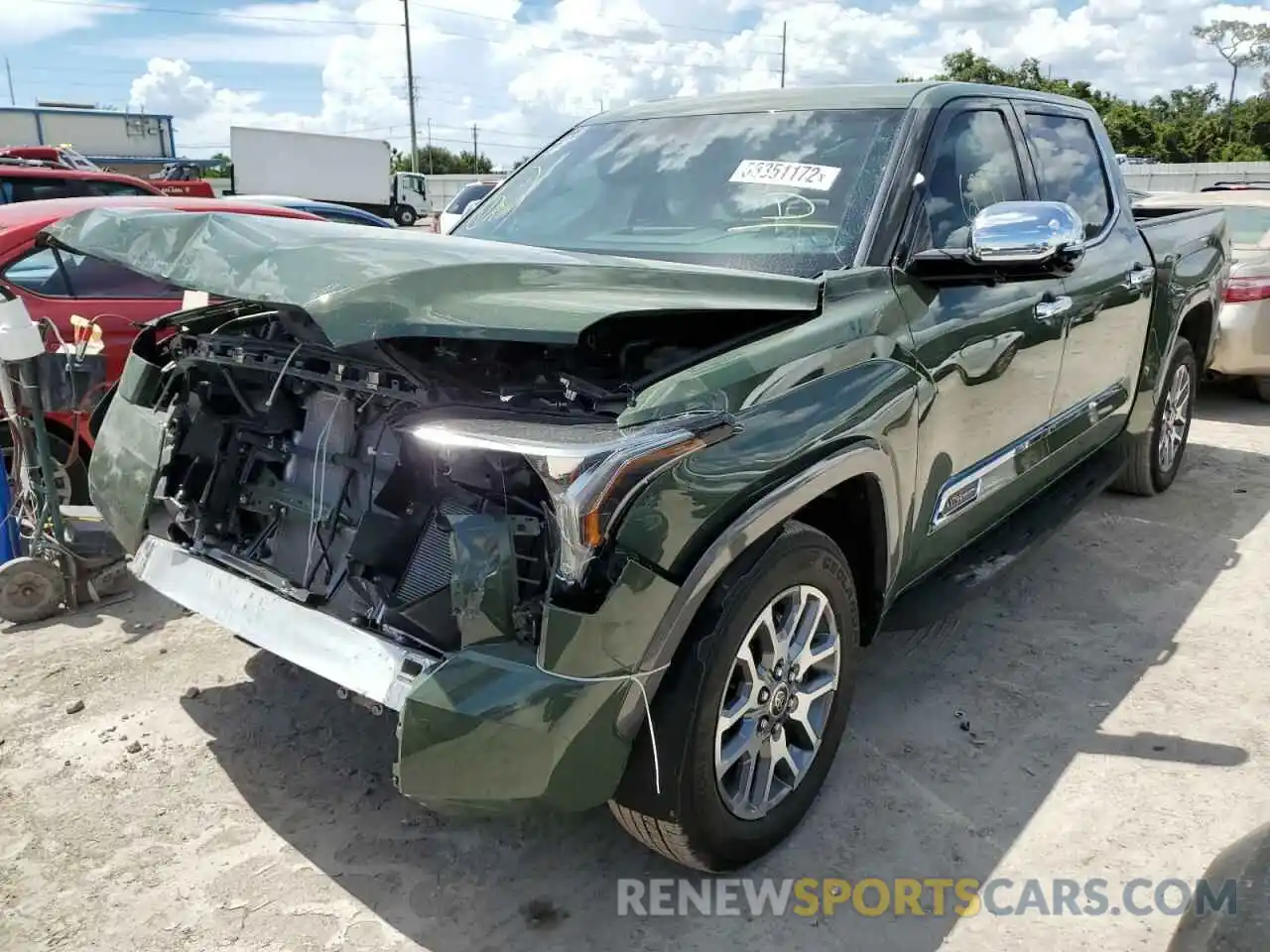 2 Photograph of a damaged car 5TFMA5AB6NX007075 TOYOTA TUNDRA 2022