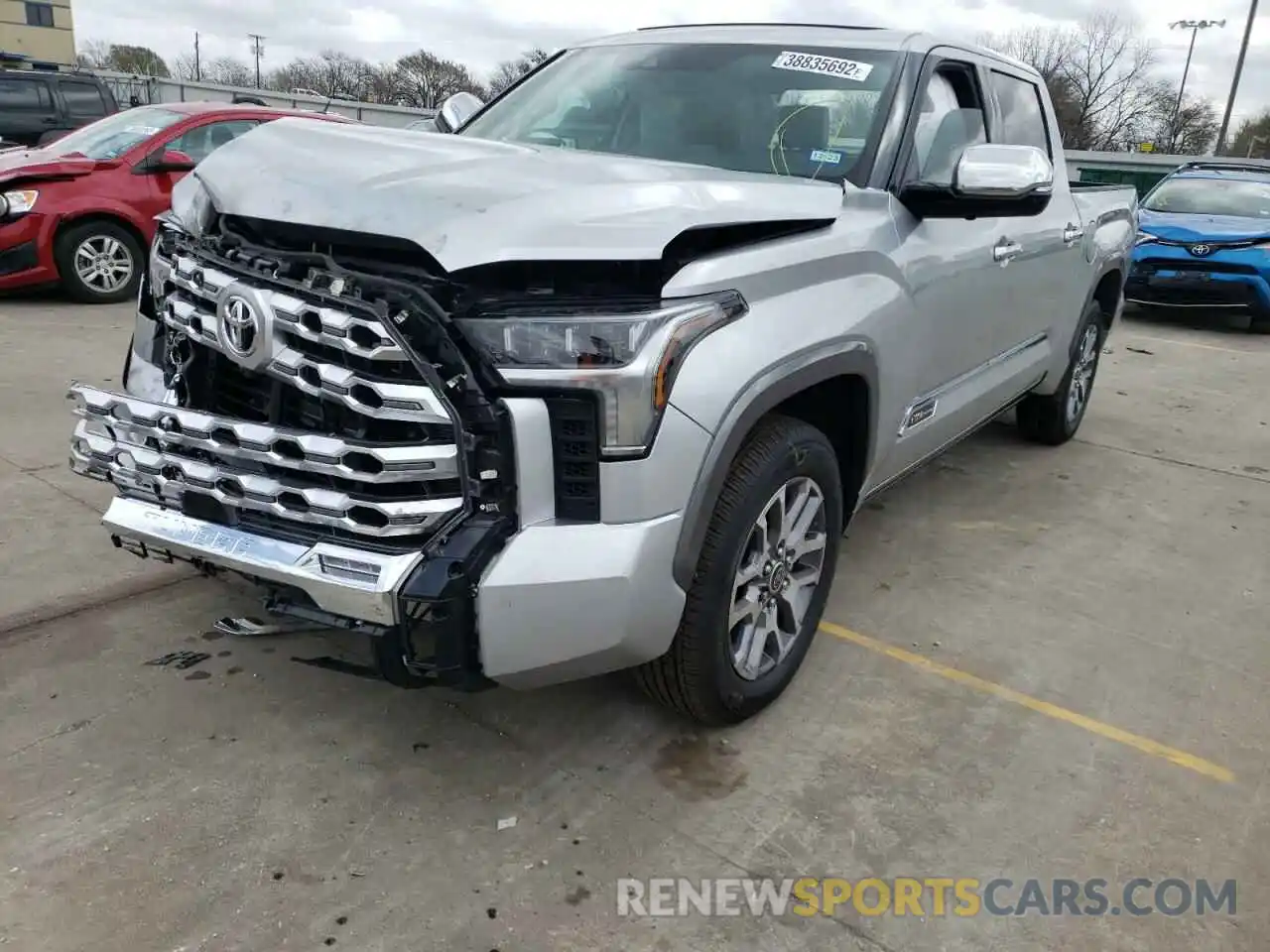 2 Photograph of a damaged car 5TFMA5AB7NX003181 TOYOTA TUNDRA 2022