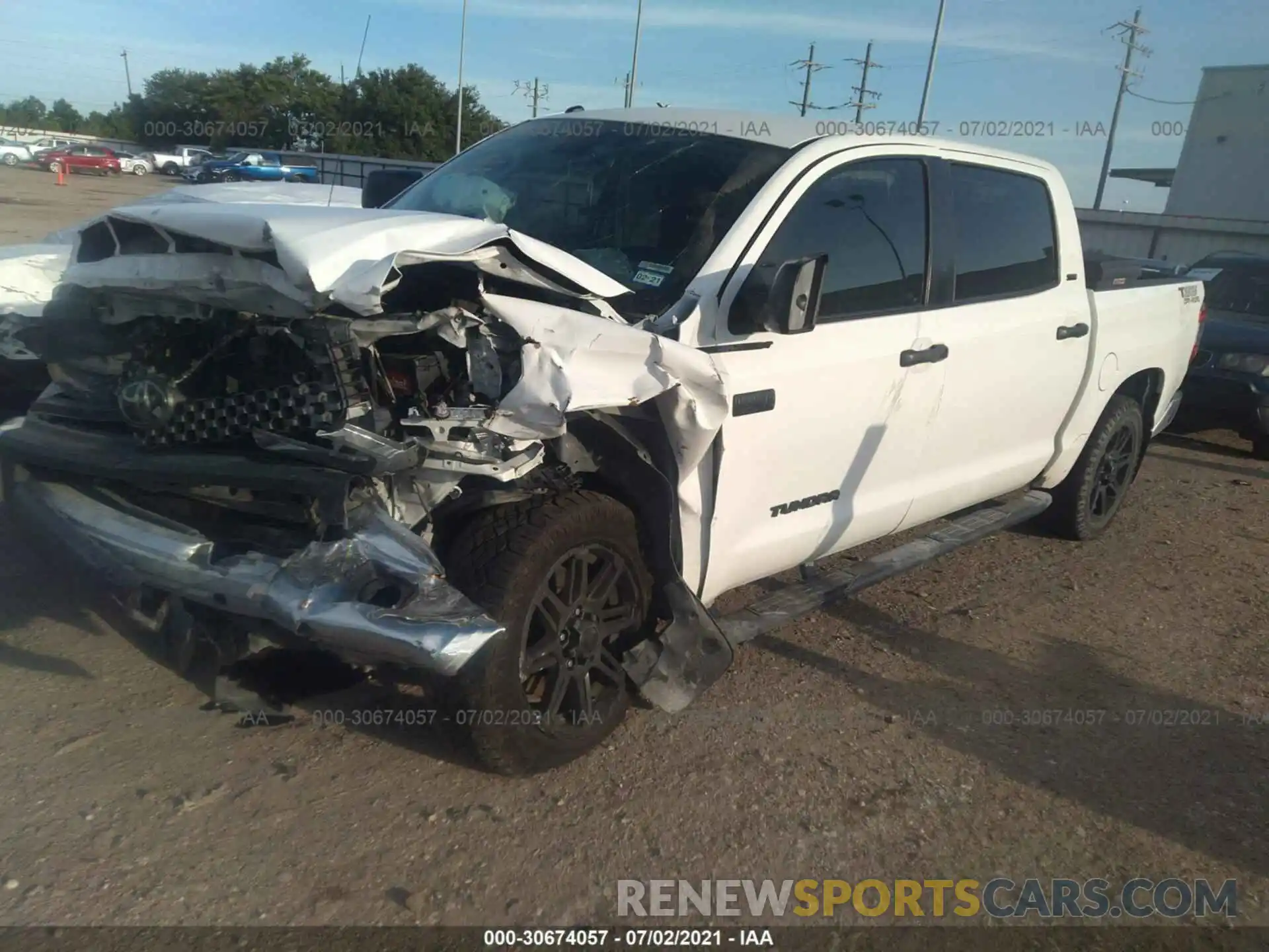 2 Photograph of a damaged car 5TFEY5F1XKX248312 TOYOTA TUNDRA 2WD 2019