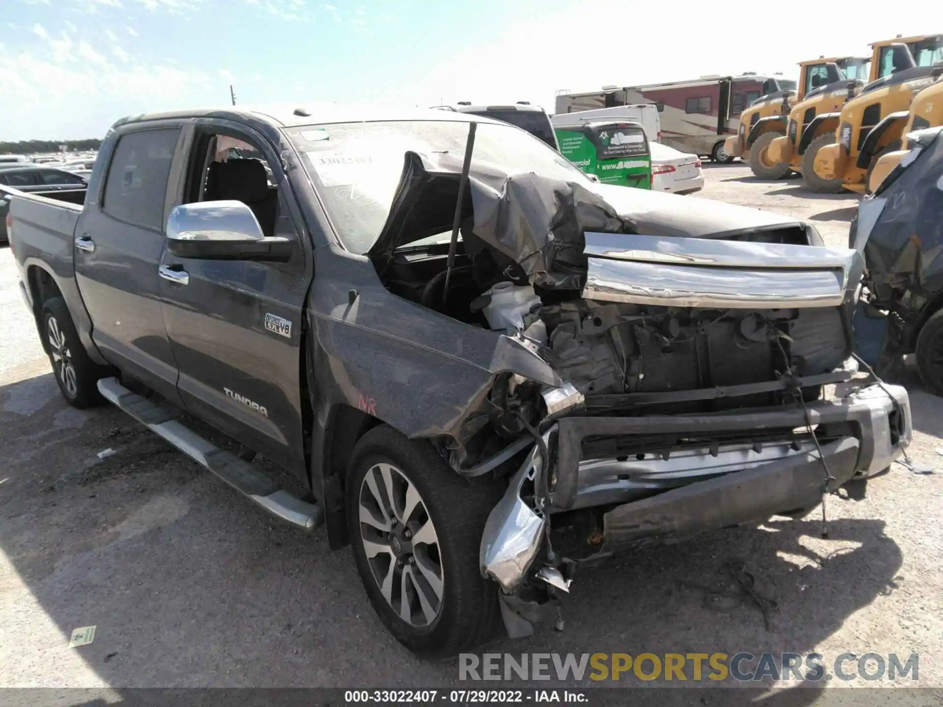 1 Photograph of a damaged car 5TFFY5F1XKX255281 TOYOTA TUNDRA 2WD 2019